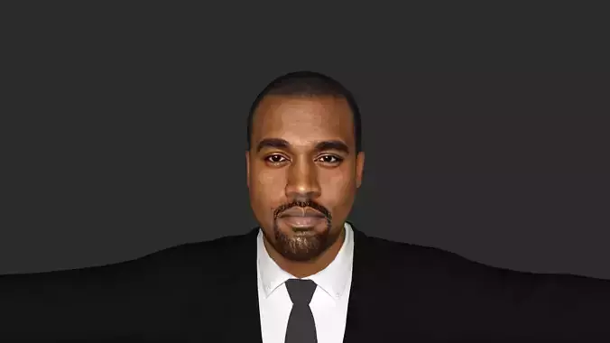 Kanye West Hyper Realistic Full Body  Rigged 3D Character