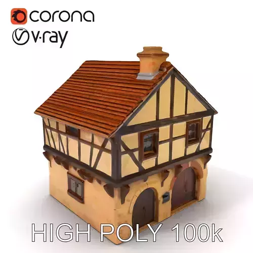 Medieval HalfTimbered House Model Pack