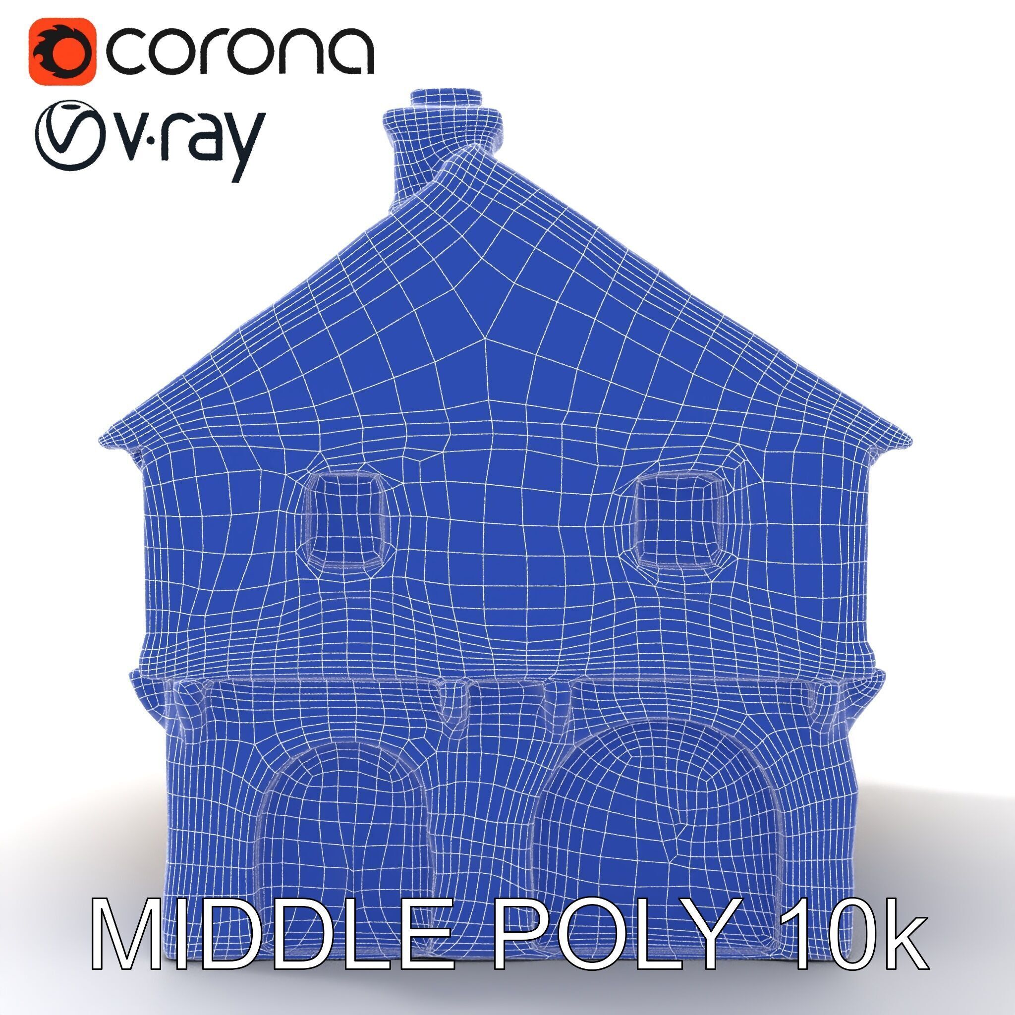 Medieval HalfTimbered House Model Pack Low-poly 3D model_18