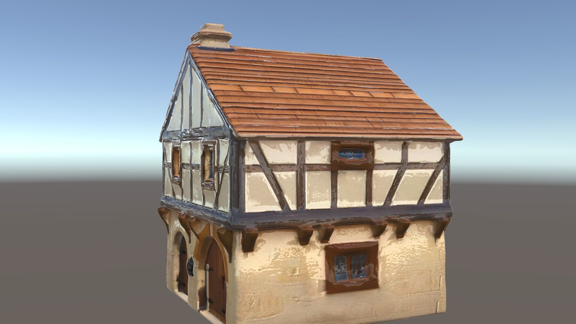 Medieval HalfTimbered House Model Pack Low-poly 3D model_31