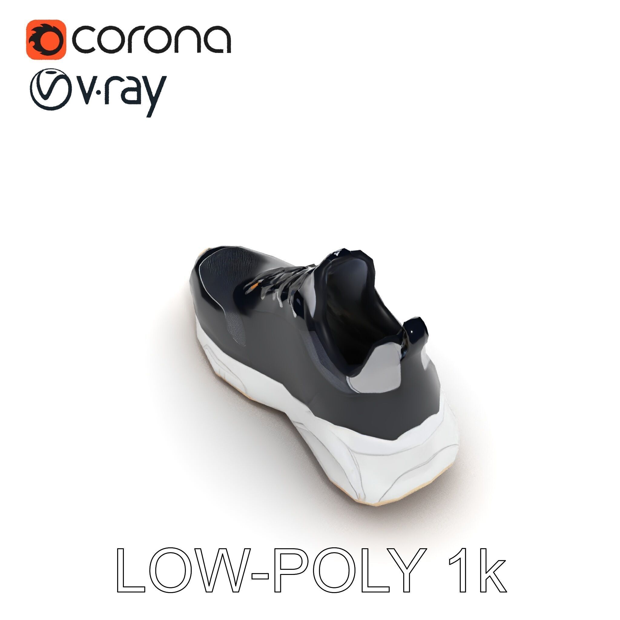 Stylish Sneaker Model Pack with Detailed Textures Low-poly 3D model_13