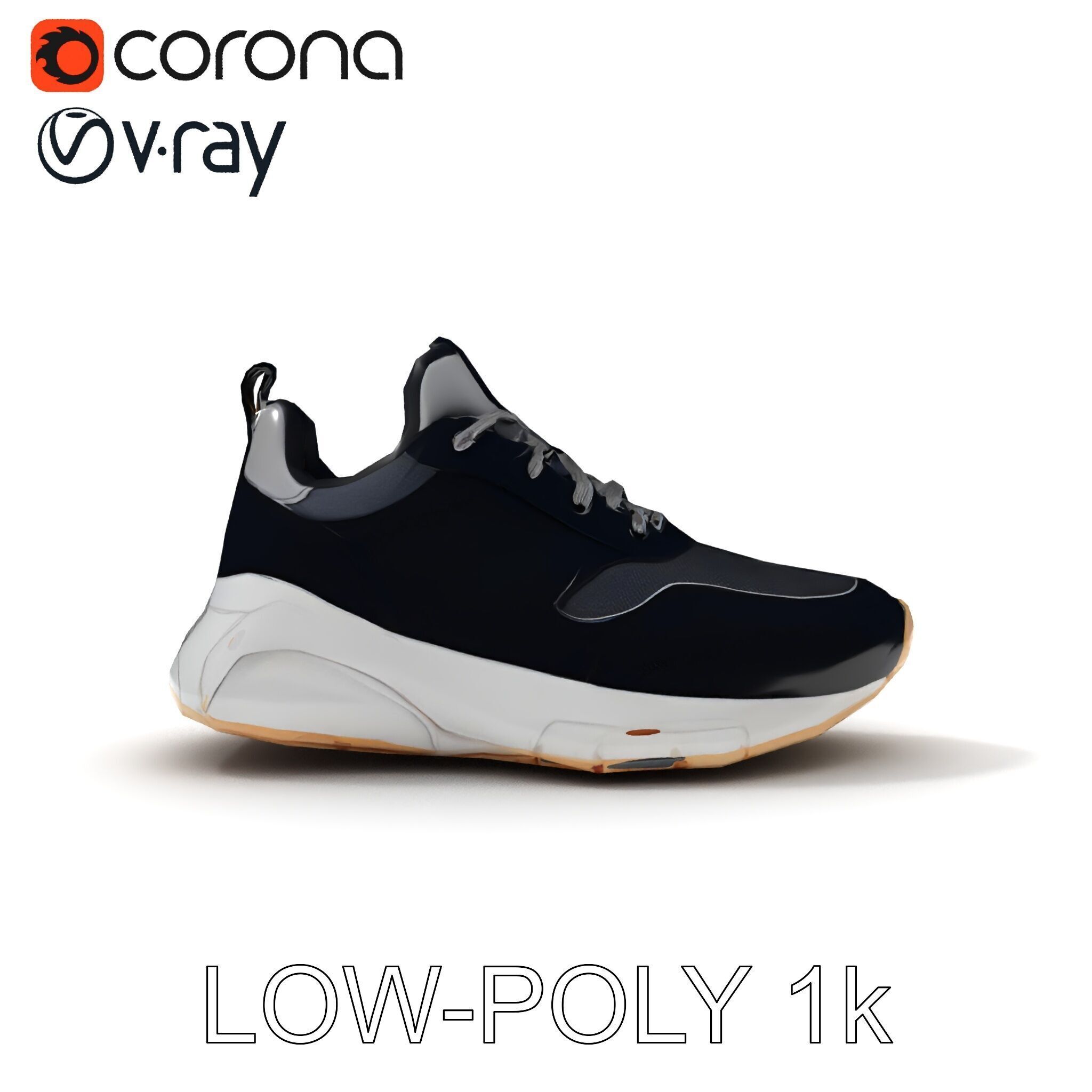 Stylish Sneaker Model Pack with Detailed Textures Low-poly 3D model_23