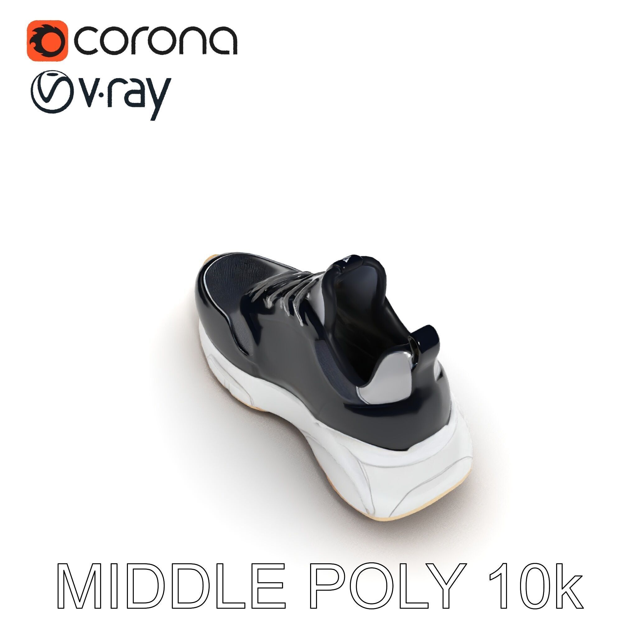Stylish Sneaker Model Pack with Detailed Textures Low-poly 3D model_27