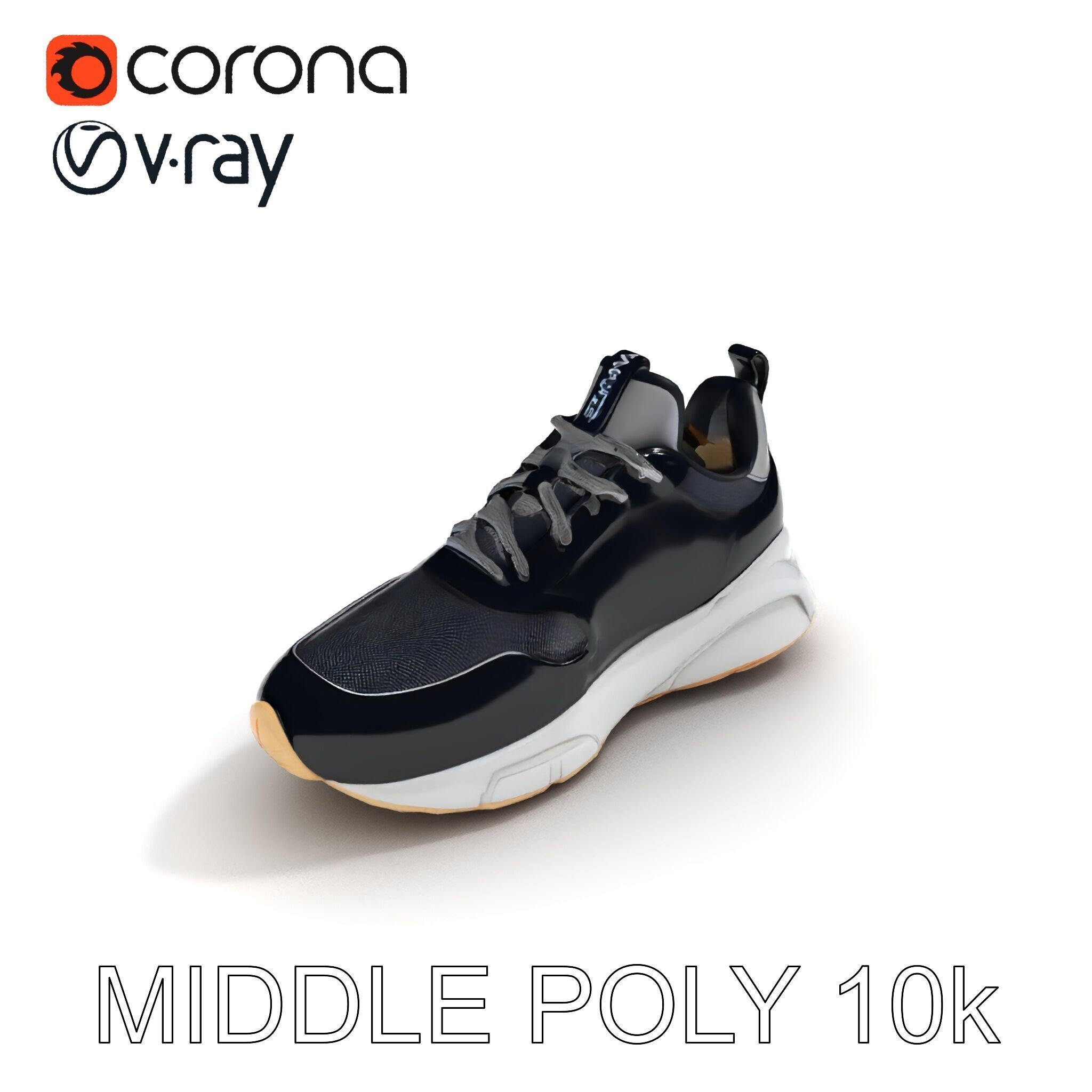 Stylish Sneaker Model Pack with Detailed Textures Low-poly 3D model_22
