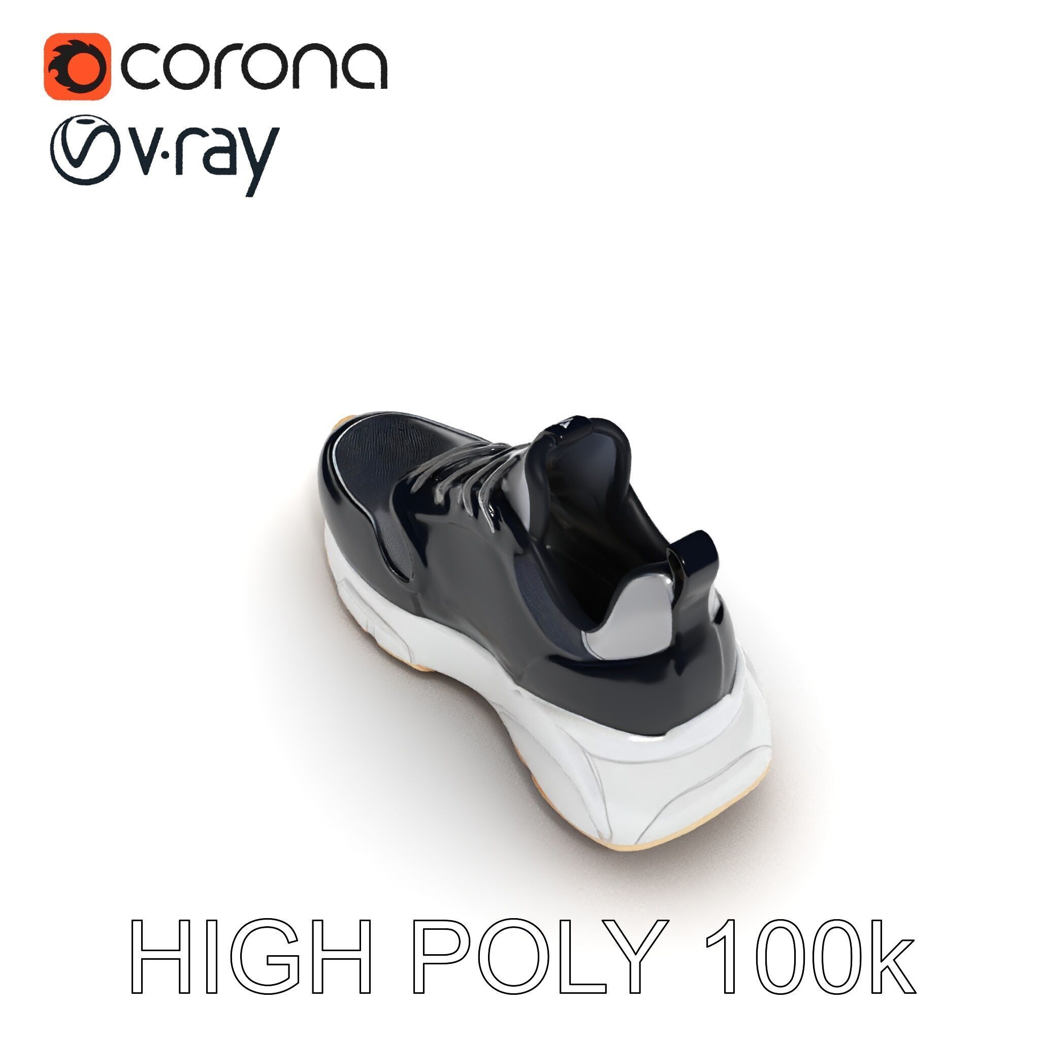 Stylish Sneaker Model Pack with Detailed Textures Low-poly 3D model_29
