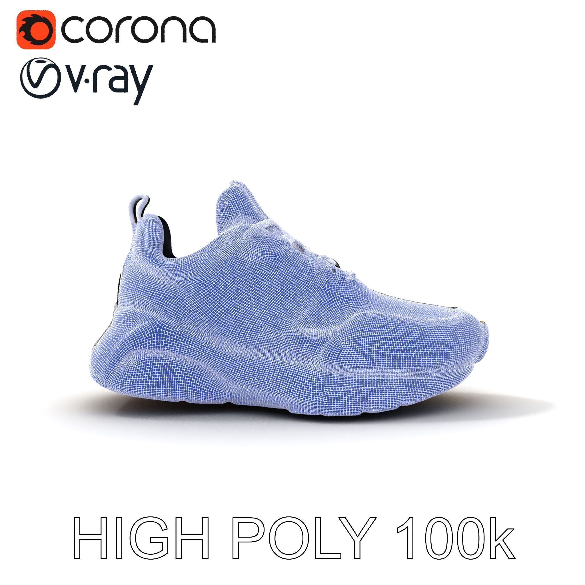 Stylish Sneaker Model Pack with Detailed Textures Low-poly 3D model_11