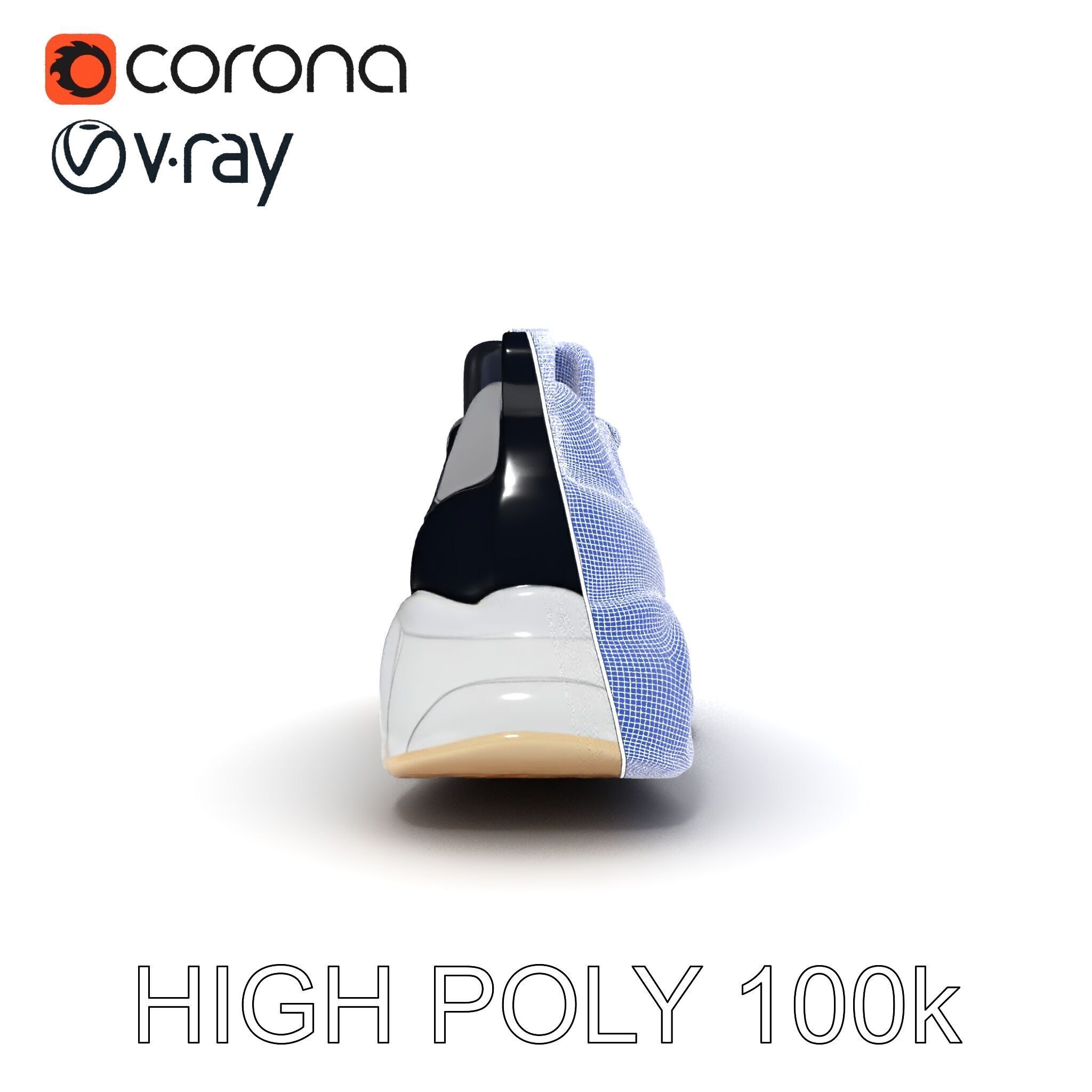 Stylish Sneaker Model Pack with Detailed Textures Low-poly 3D model_8