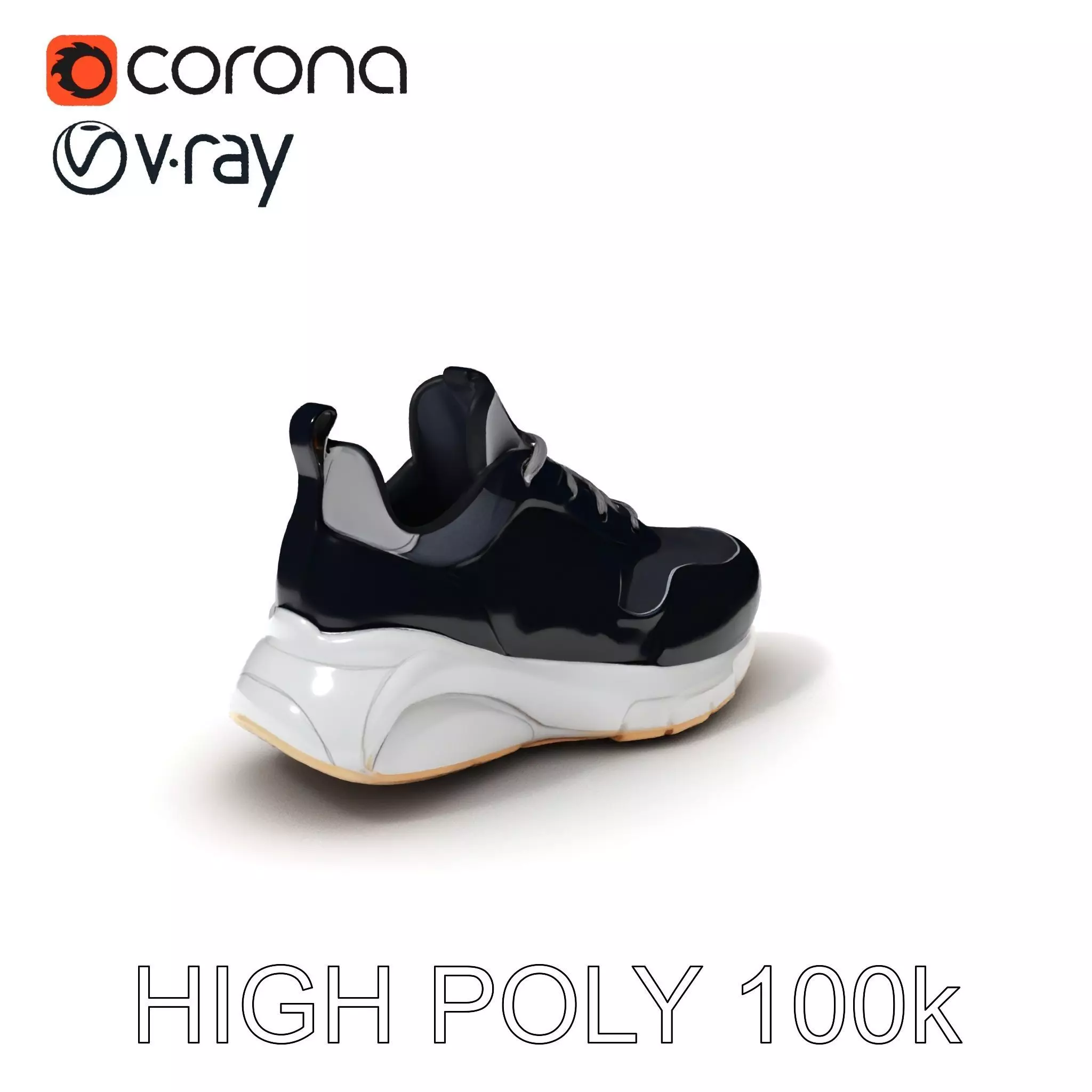 Stylish Sneaker Model Pack with Detailed Textures Low-poly 3D model_0