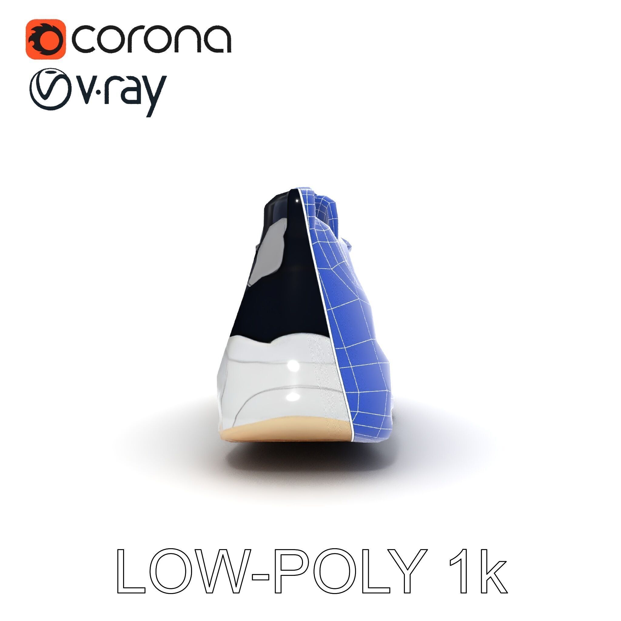 Stylish Sneaker Model Pack with Detailed Textures Low-poly 3D model_7