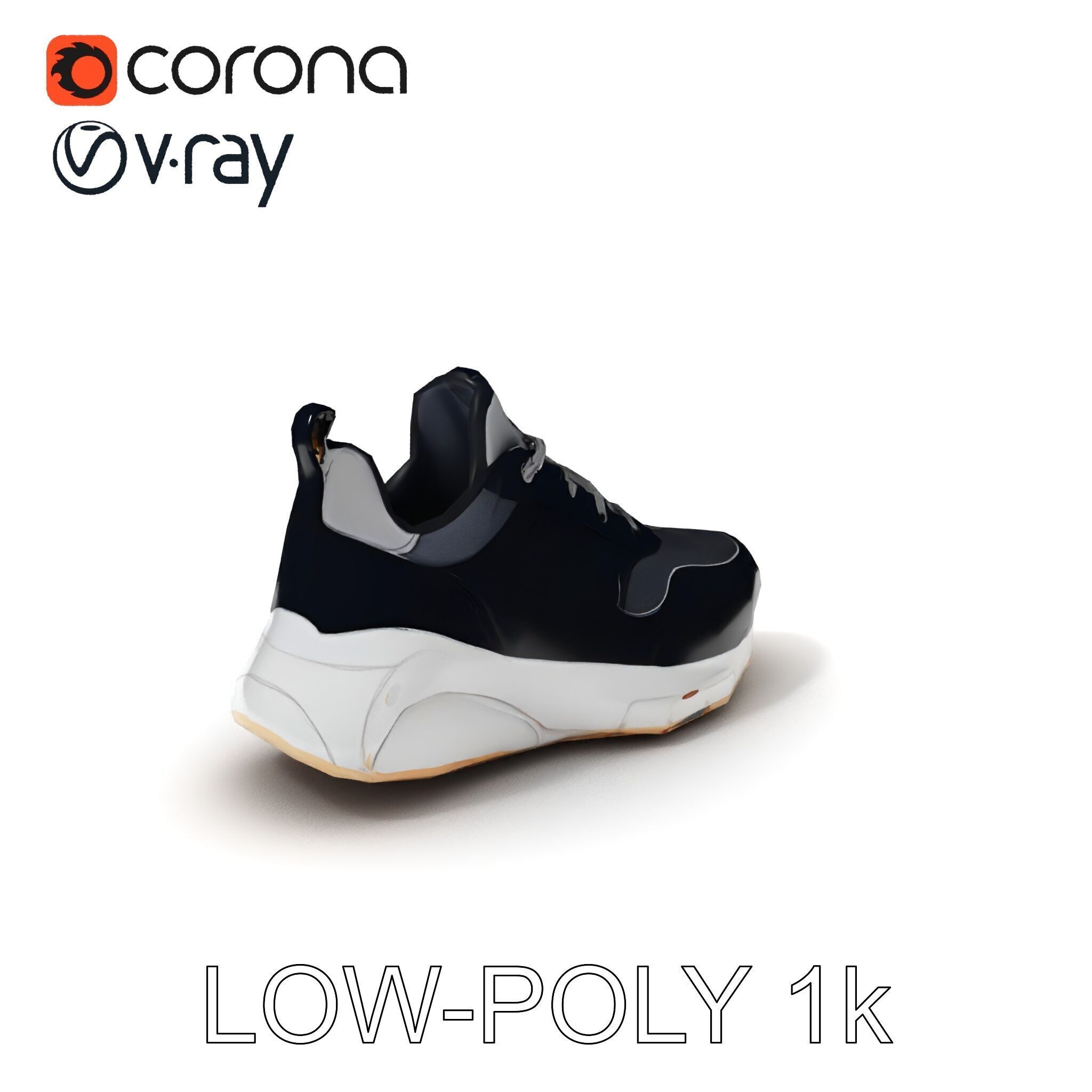 Stylish Sneaker Model Pack with Detailed Textures Low-poly 3D model_34