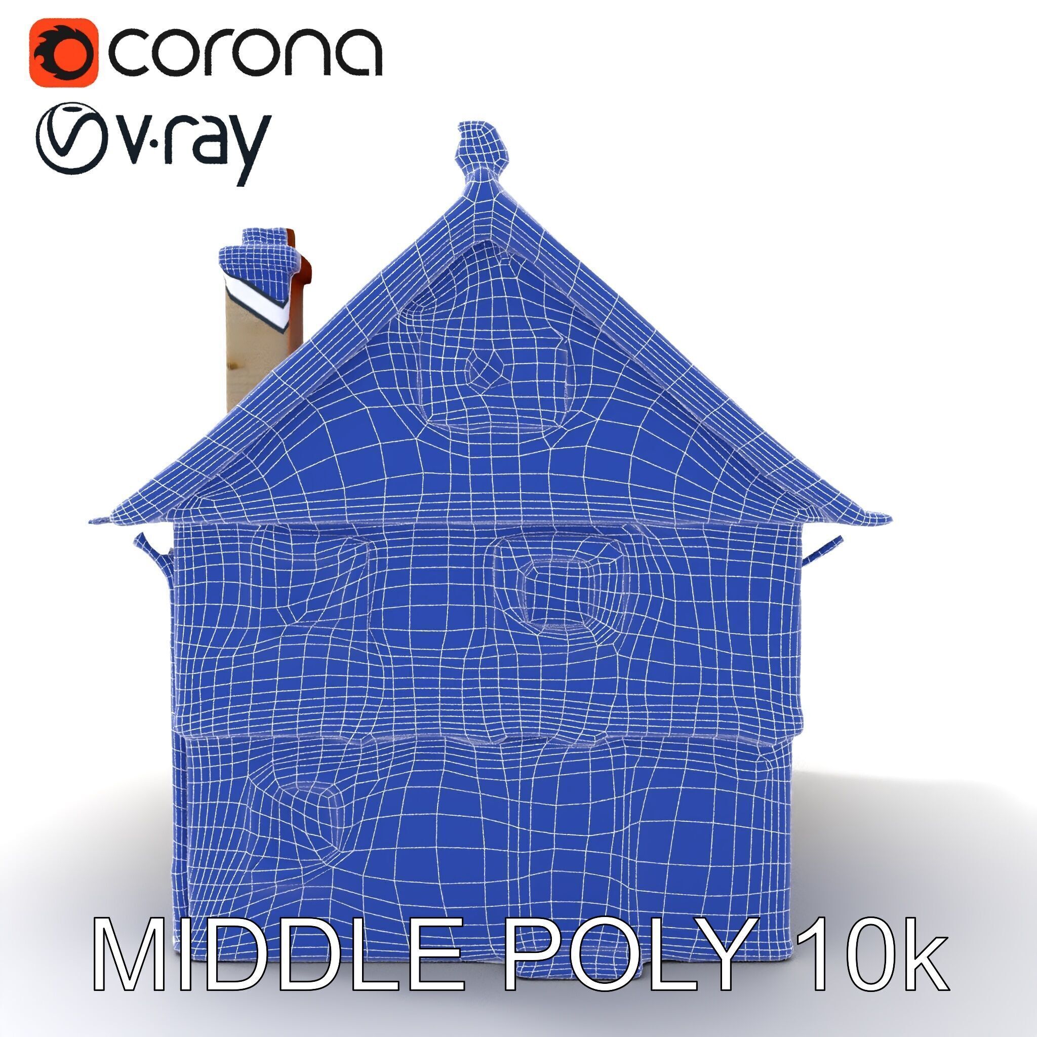 Traditional European House Model Pack Low-poly 3D model_31