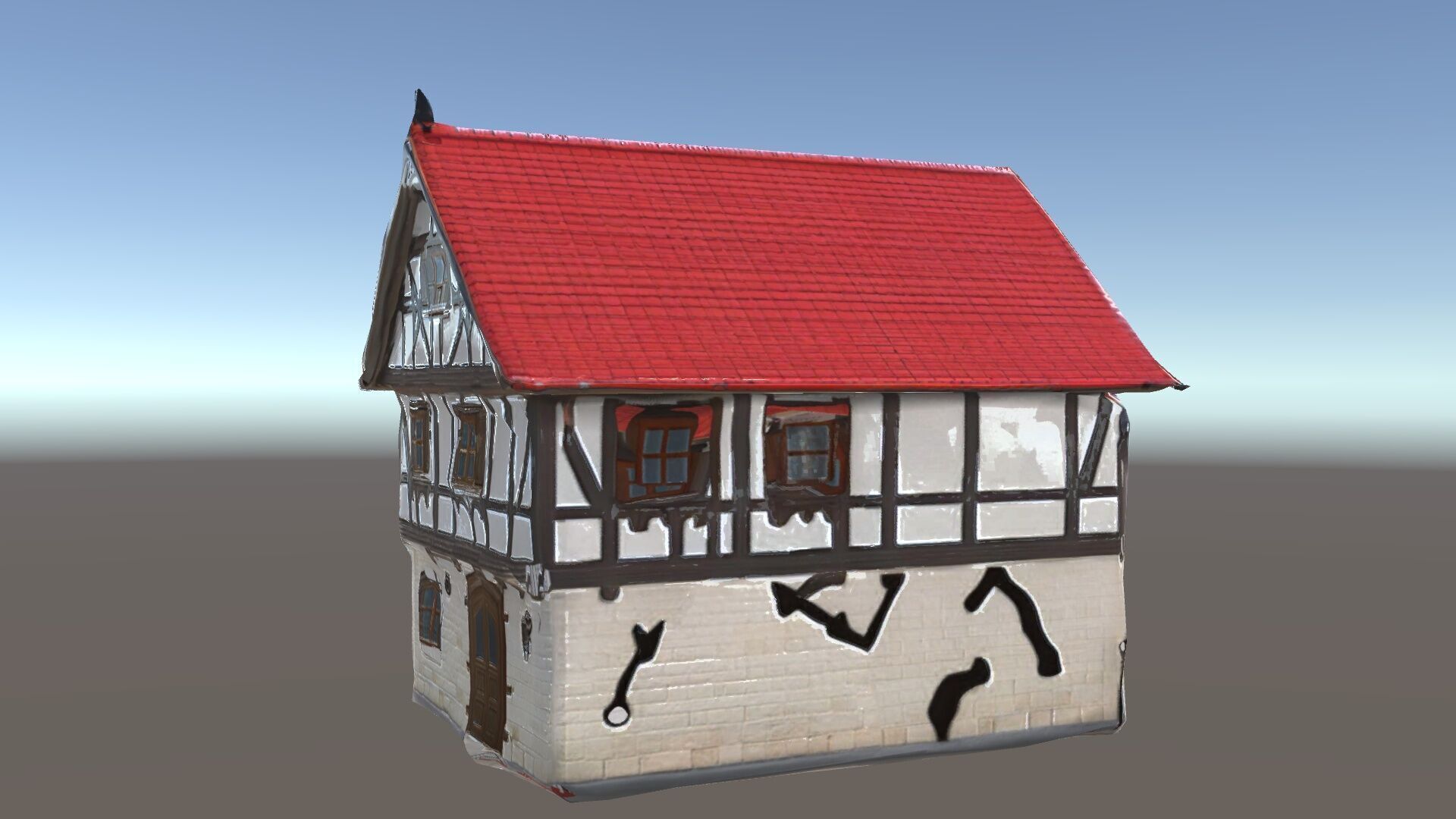 Traditional European House Model Pack Low-poly 3D model_24