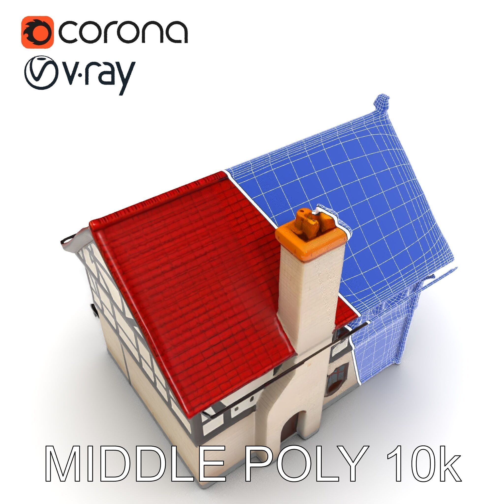 Traditional European House Model Pack Low-poly 3D model_20