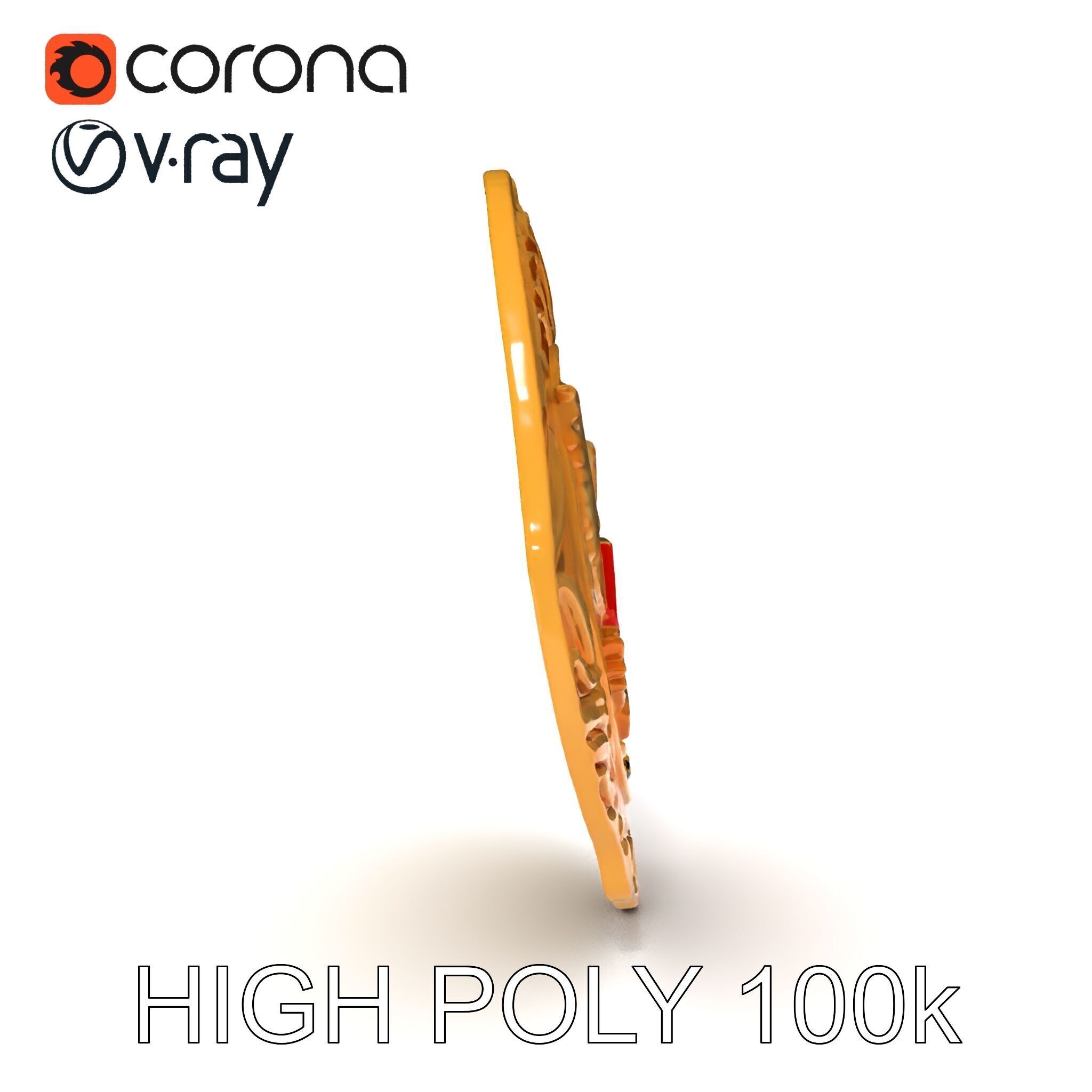 Detailed Police Badge D Model Pack Low-poly 3D model_26