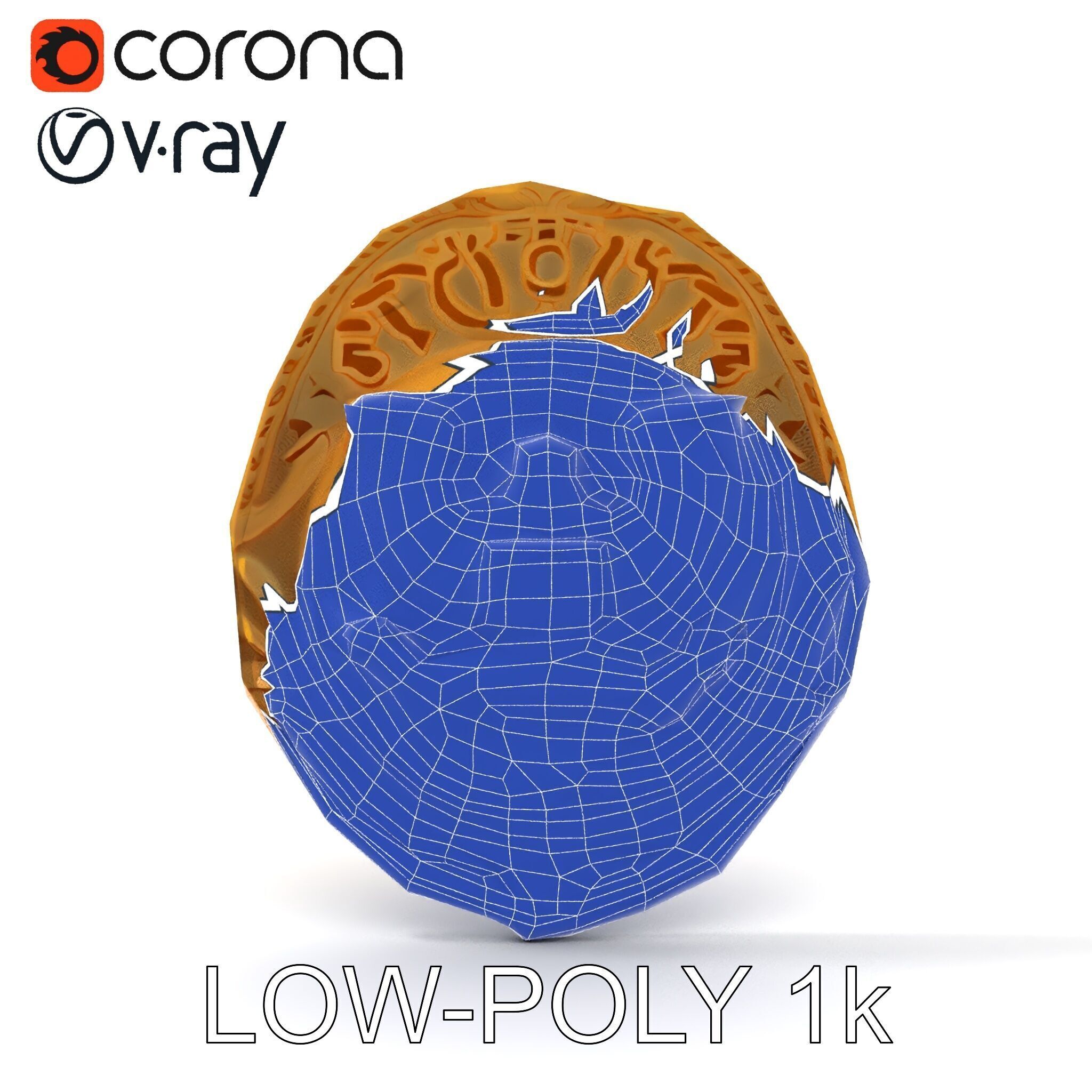 Detailed Police Badge D Model Pack Low-poly 3D model_28