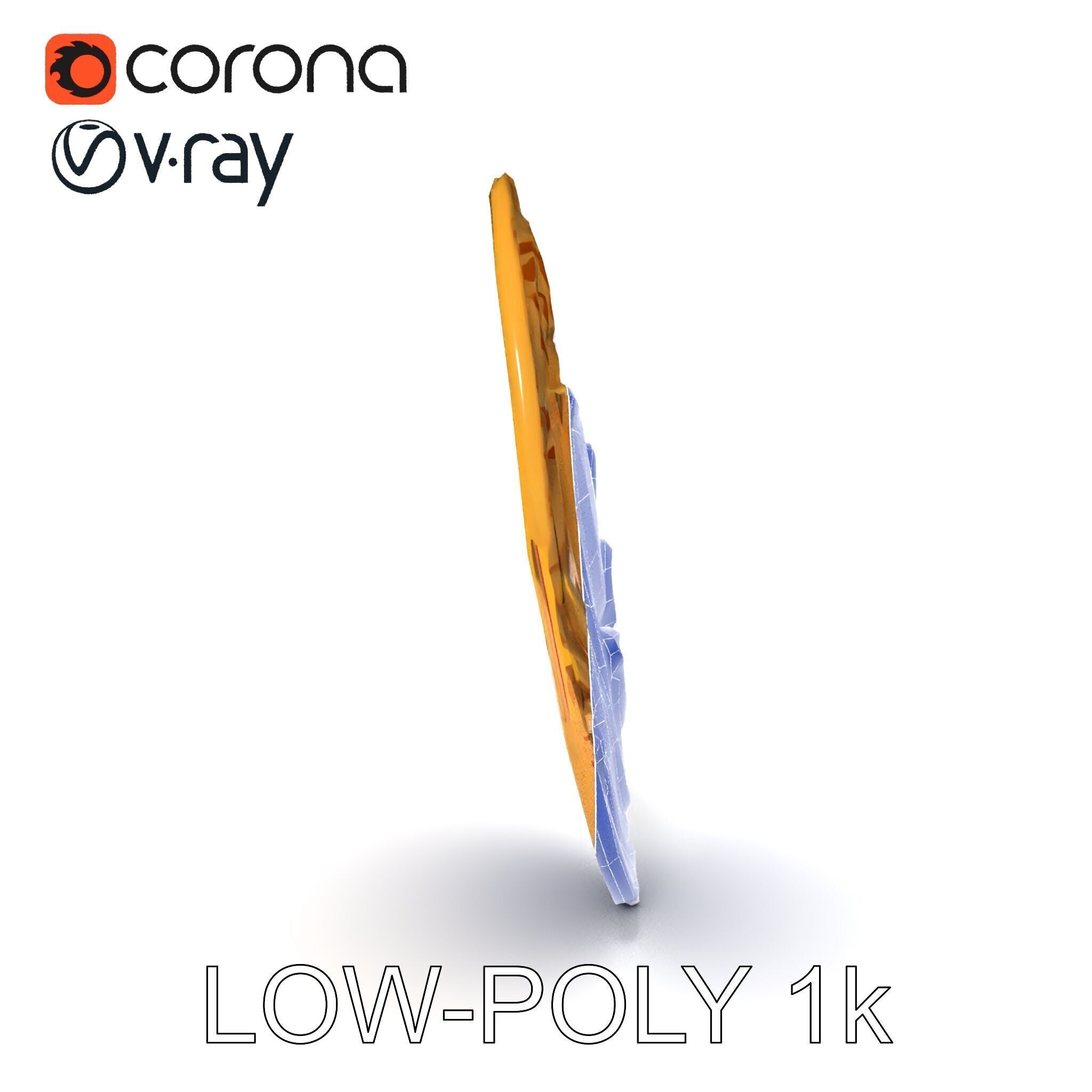 Detailed Police Badge D Model Pack Low-poly 3D model_15