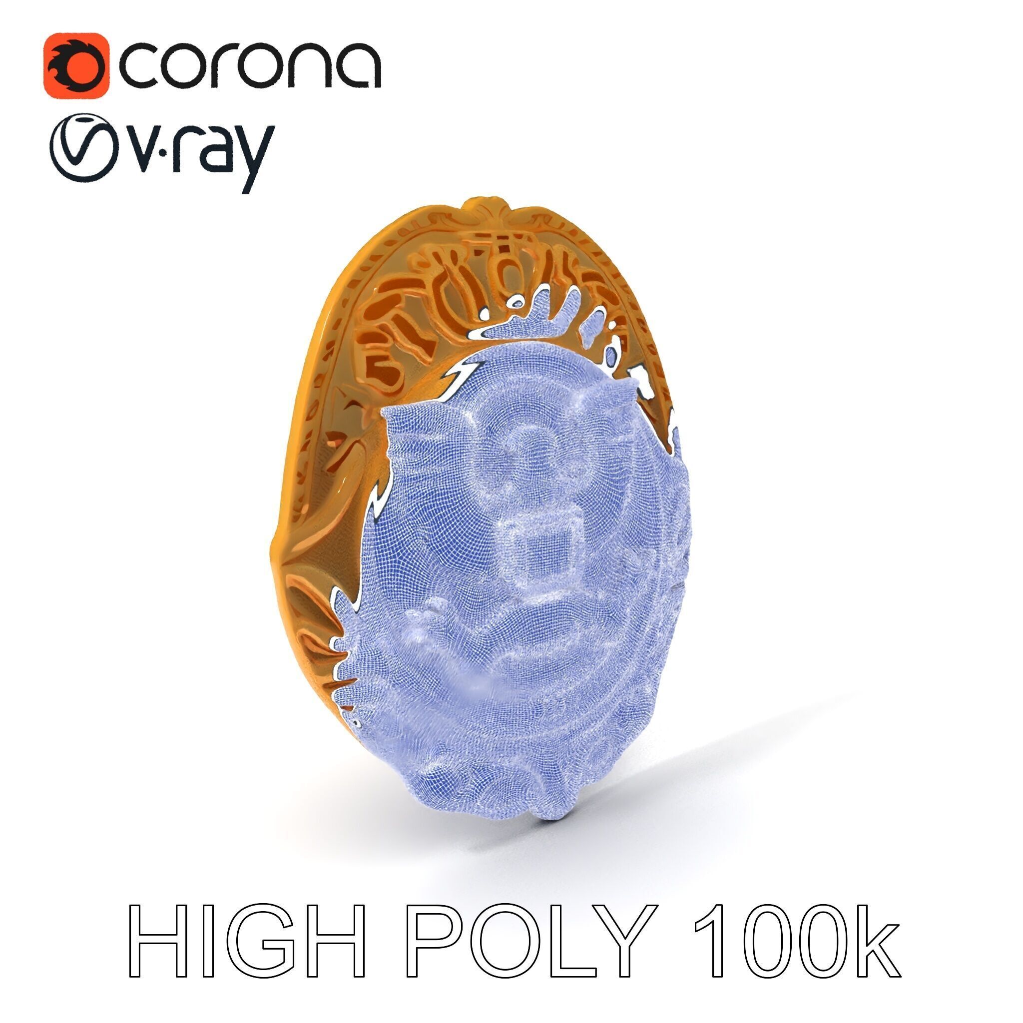 Detailed Police Badge D Model Pack Low-poly 3D model_3