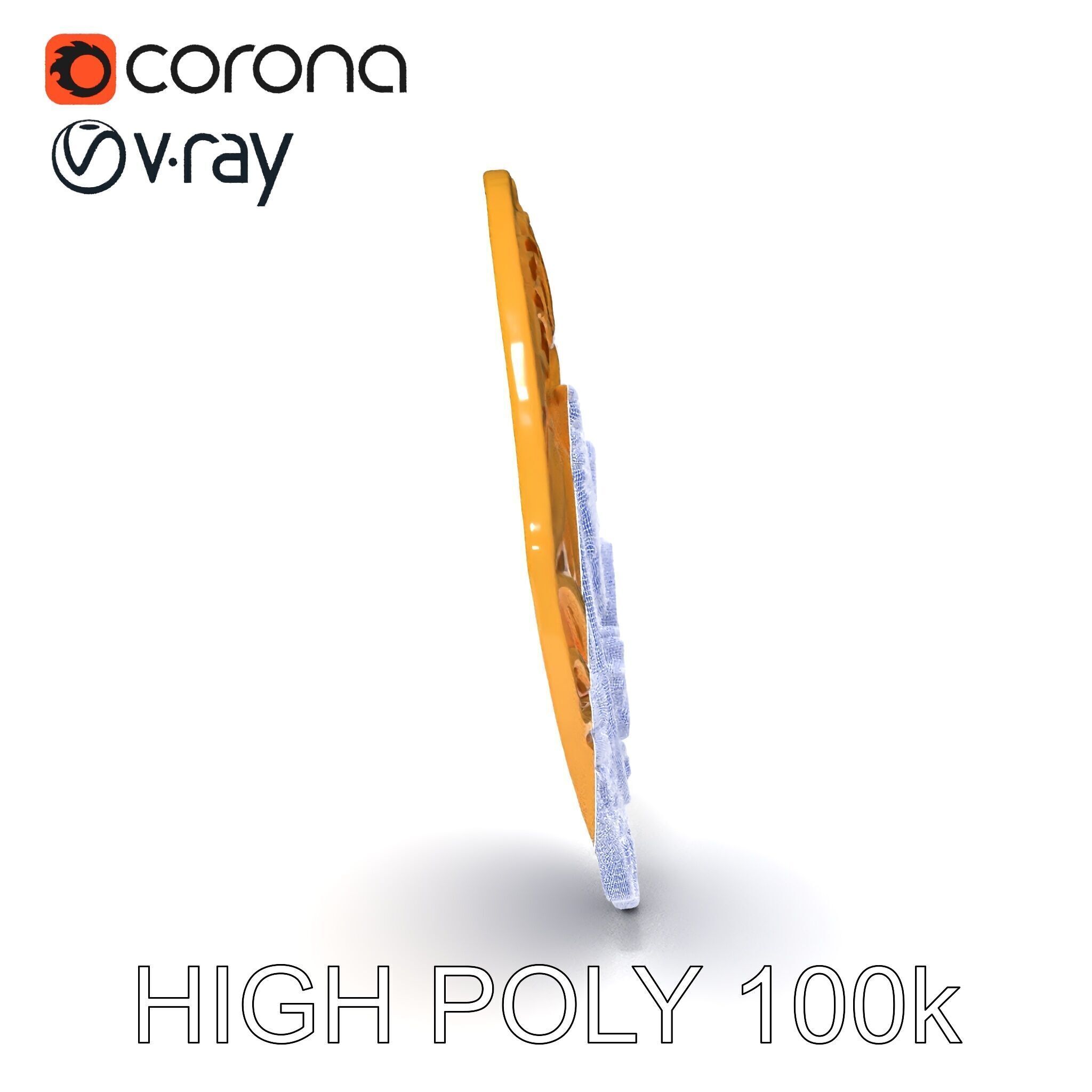 Detailed Police Badge D Model Pack Low-poly 3D model_13