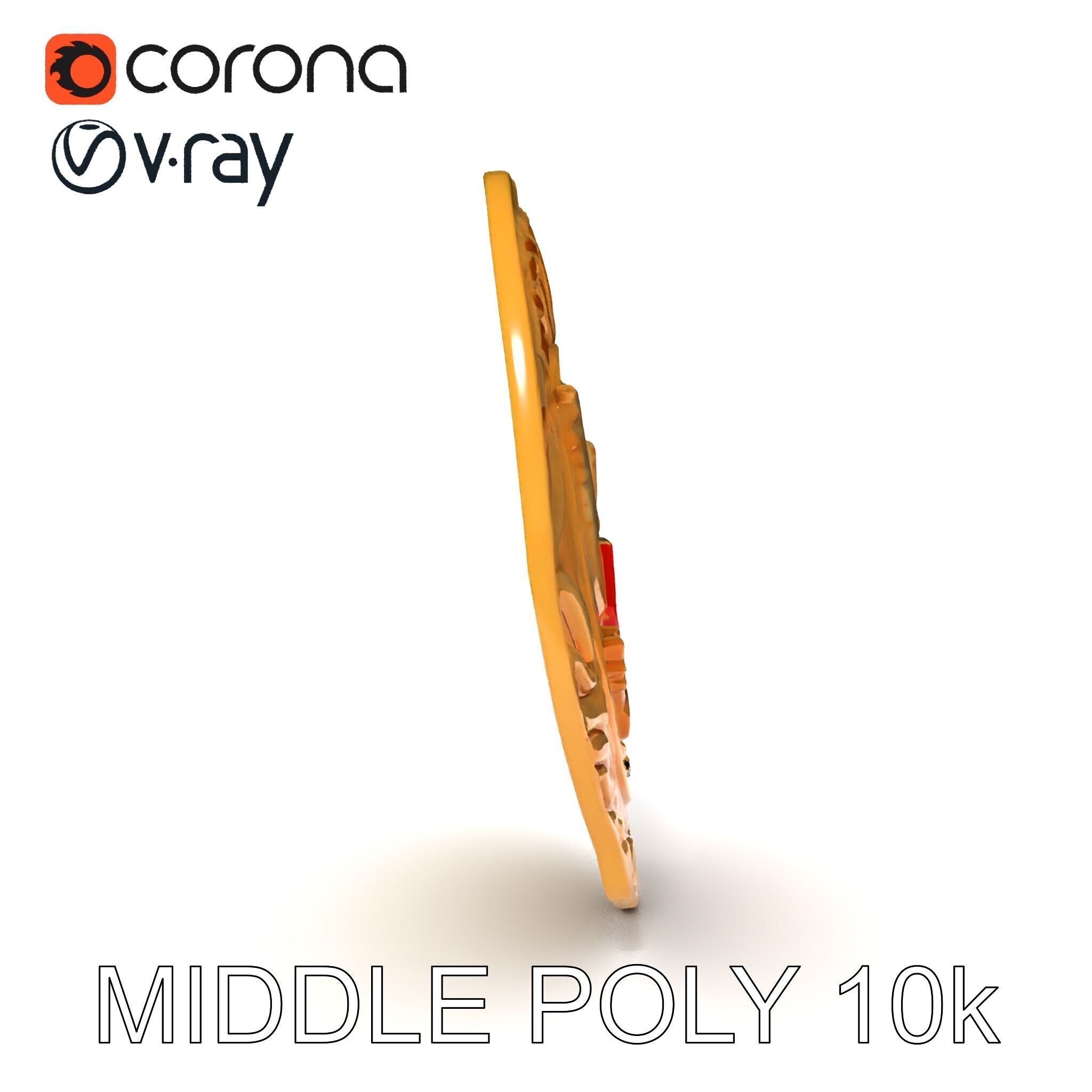 Detailed Police Badge D Model Pack Low-poly 3D model_8