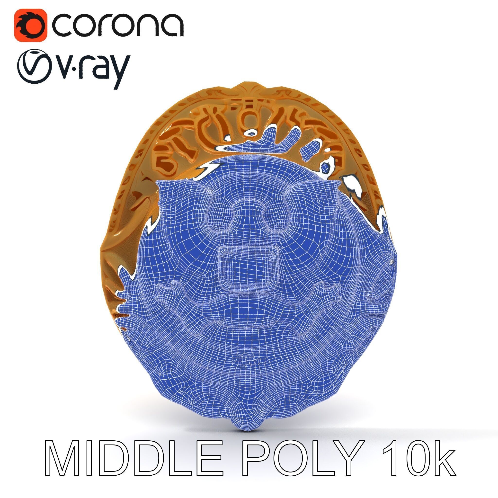 Detailed Police Badge D Model Pack Low-poly 3D model_6