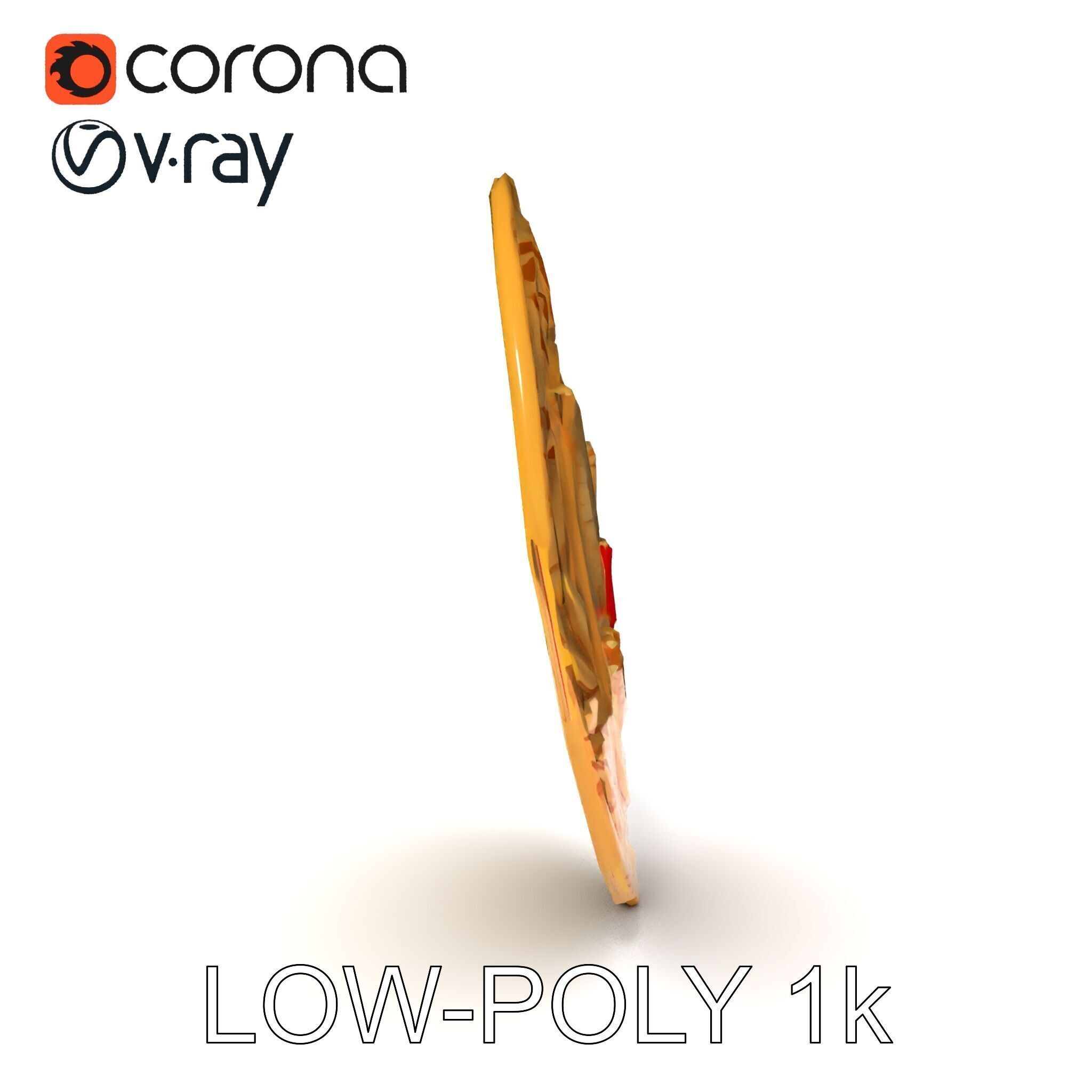 Detailed Police Badge D Model Pack Low-poly 3D model_20