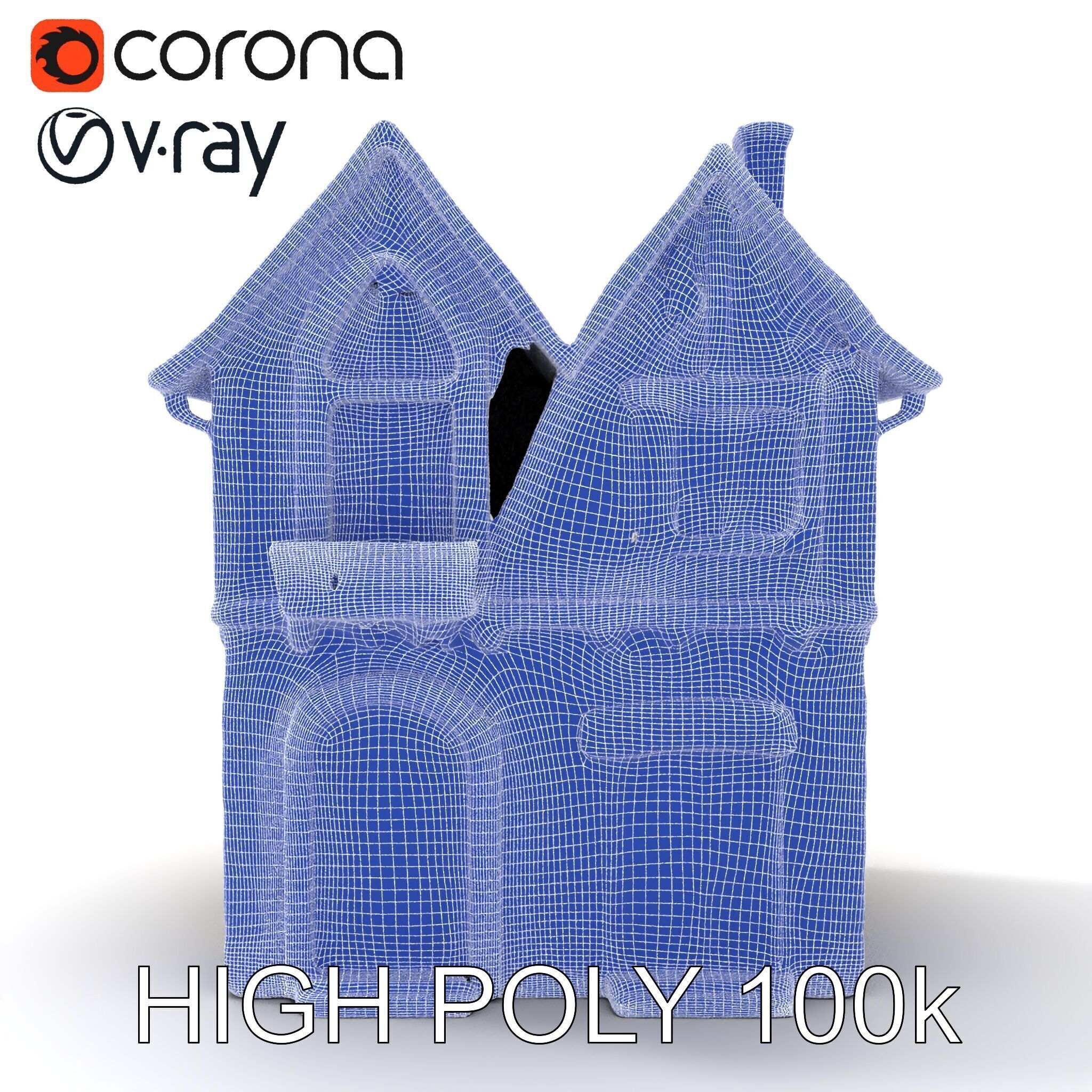 Medieval House Model Pack with Detailed Architecture Low-poly 3D model_8