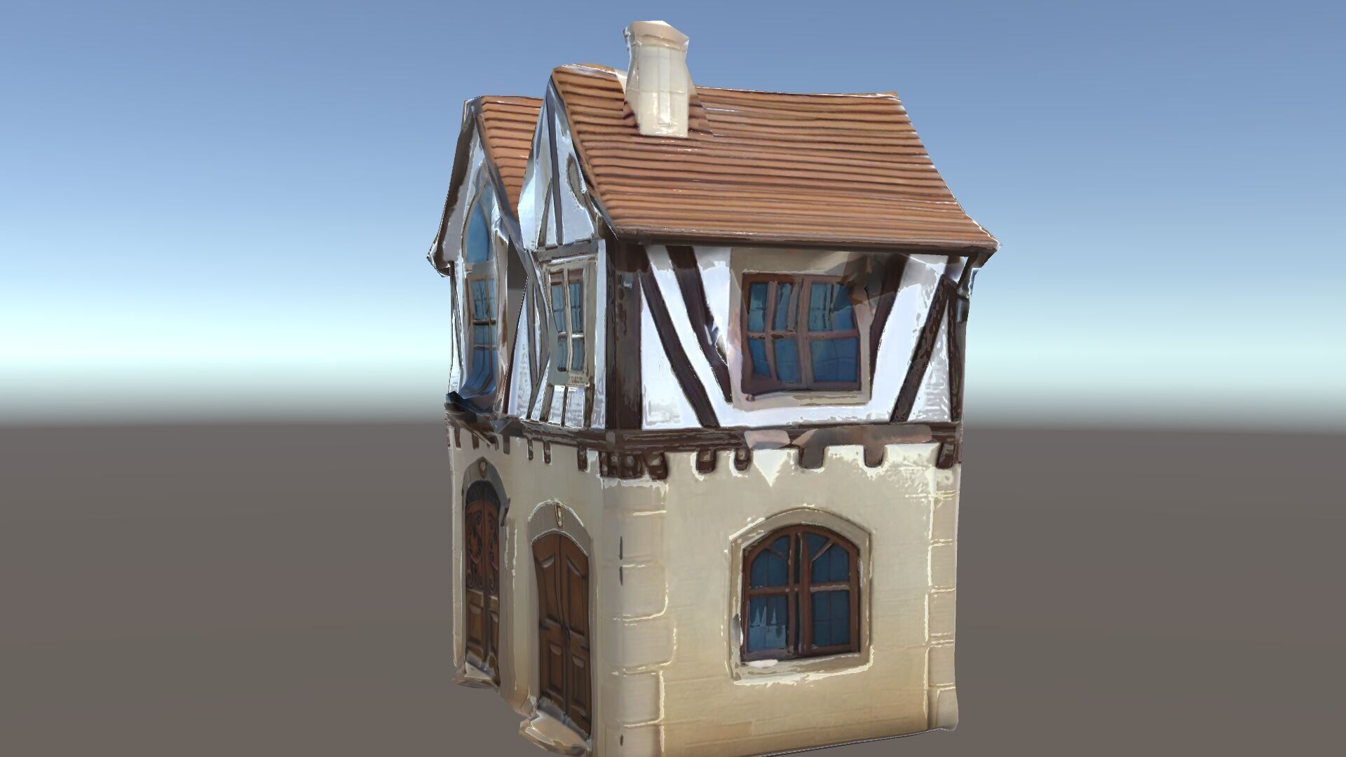 Medieval House Model Pack with Detailed Architecture Low-poly 3D model_23