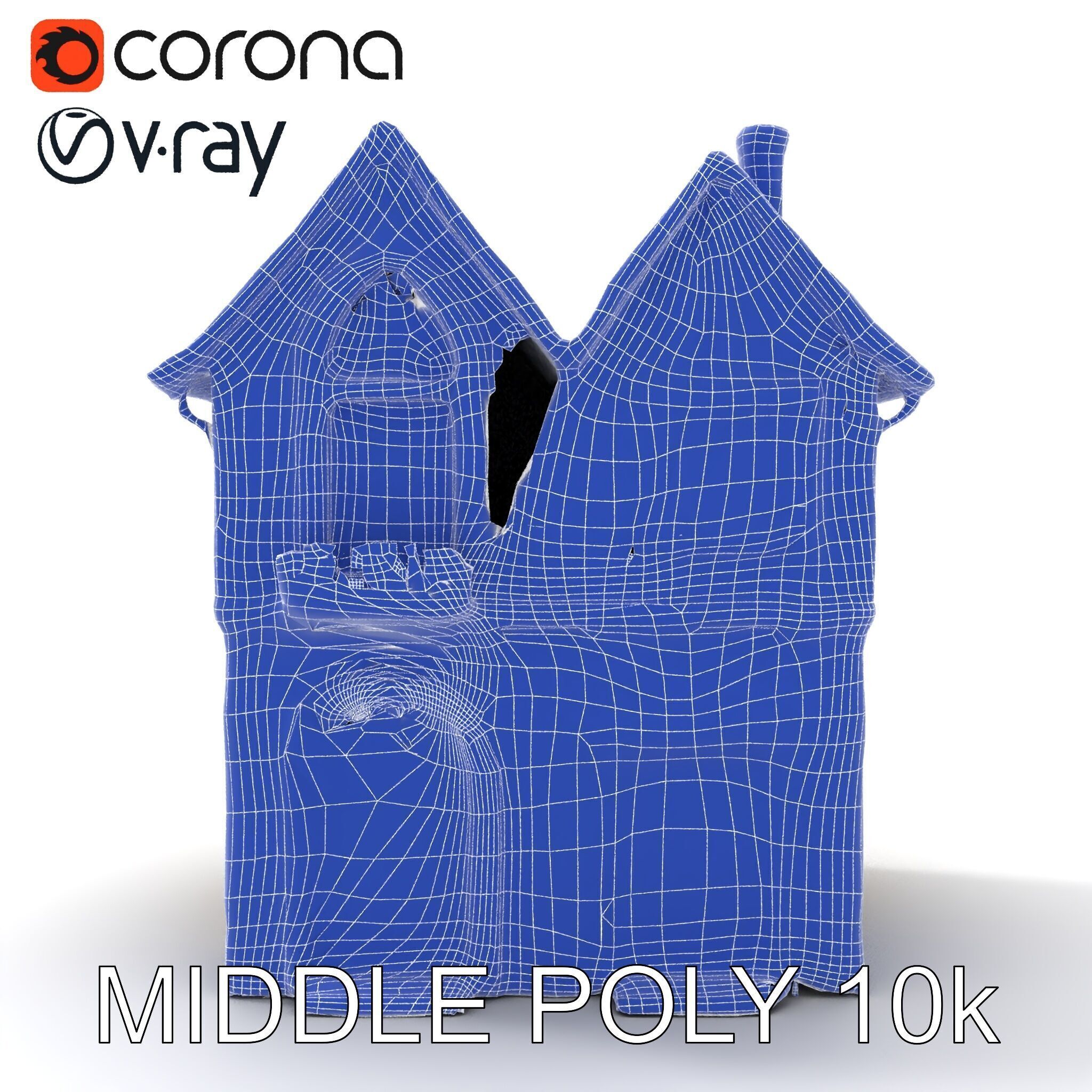 Medieval House Model Pack with Detailed Architecture Low-poly 3D model_9