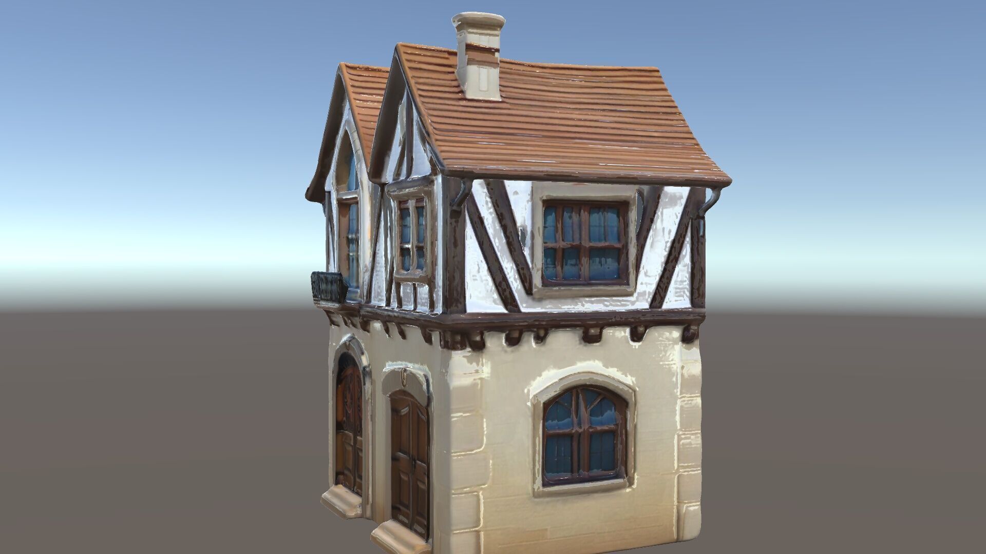 Medieval House Model Pack with Detailed Architecture Low-poly 3D model_5