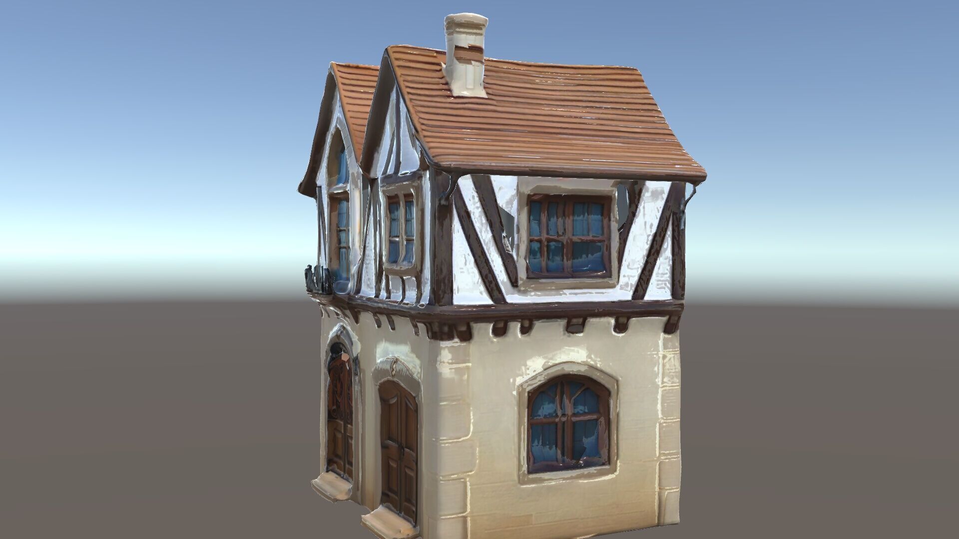 Medieval House Model Pack with Detailed Architecture Low-poly 3D model_22