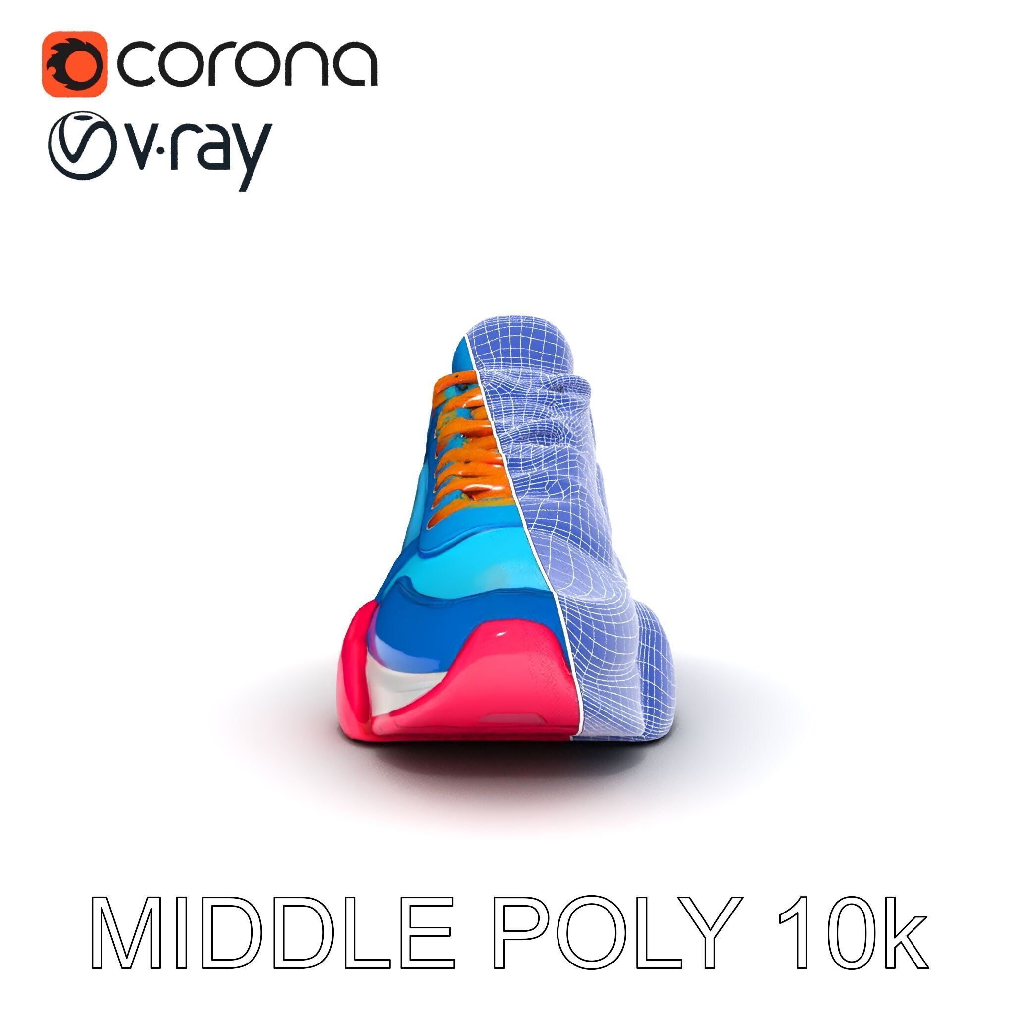 Colorful Sneaker Model Pack Low-poly 3D model_6