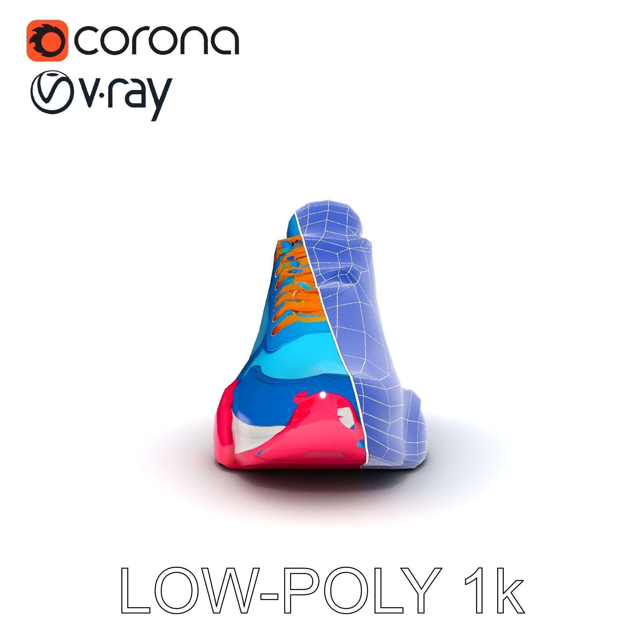Colorful Sneaker Model Pack Low-poly 3D model_24