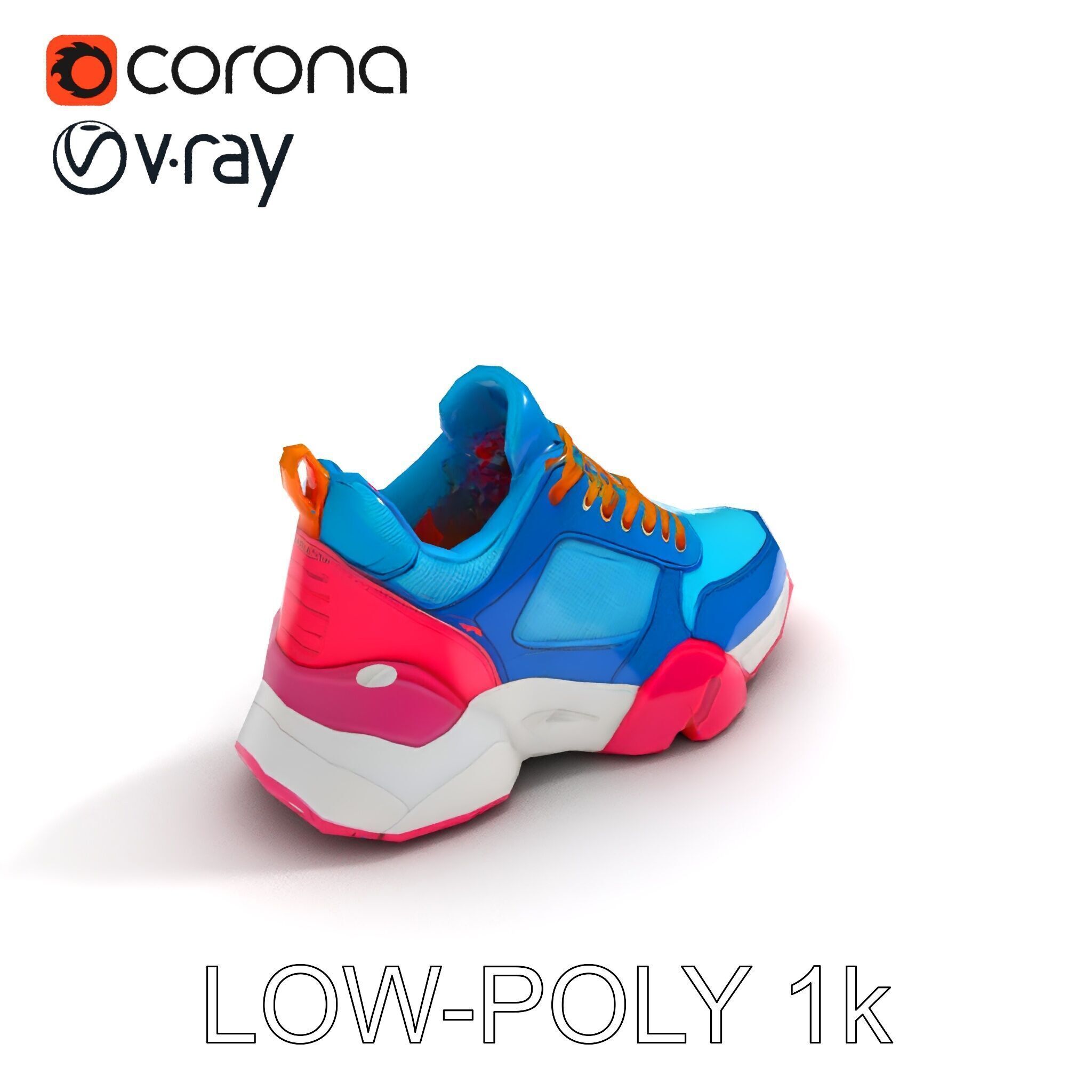 Colorful Sneaker Model Pack Low-poly 3D model_29
