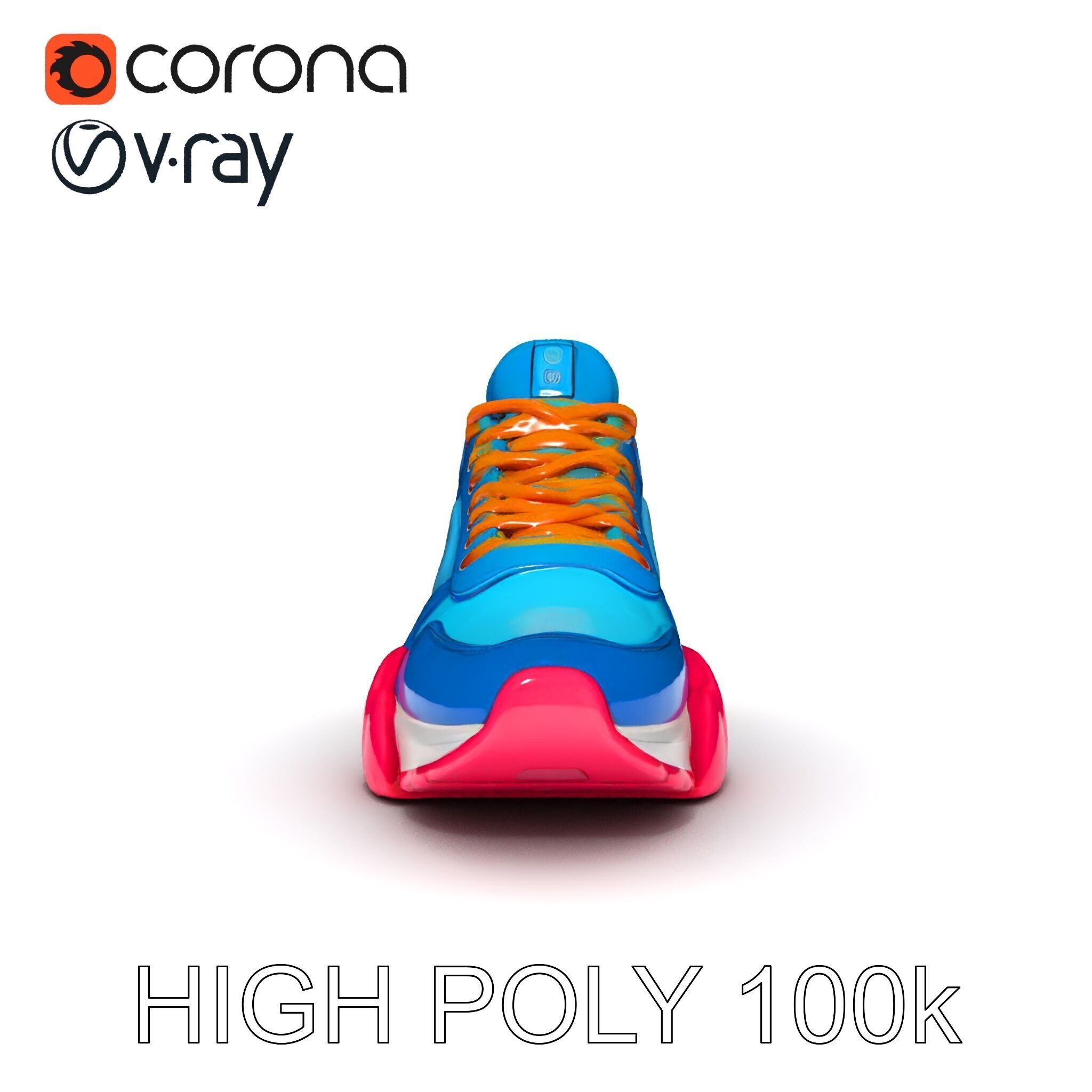Colorful Sneaker Model Pack Low-poly 3D model_33