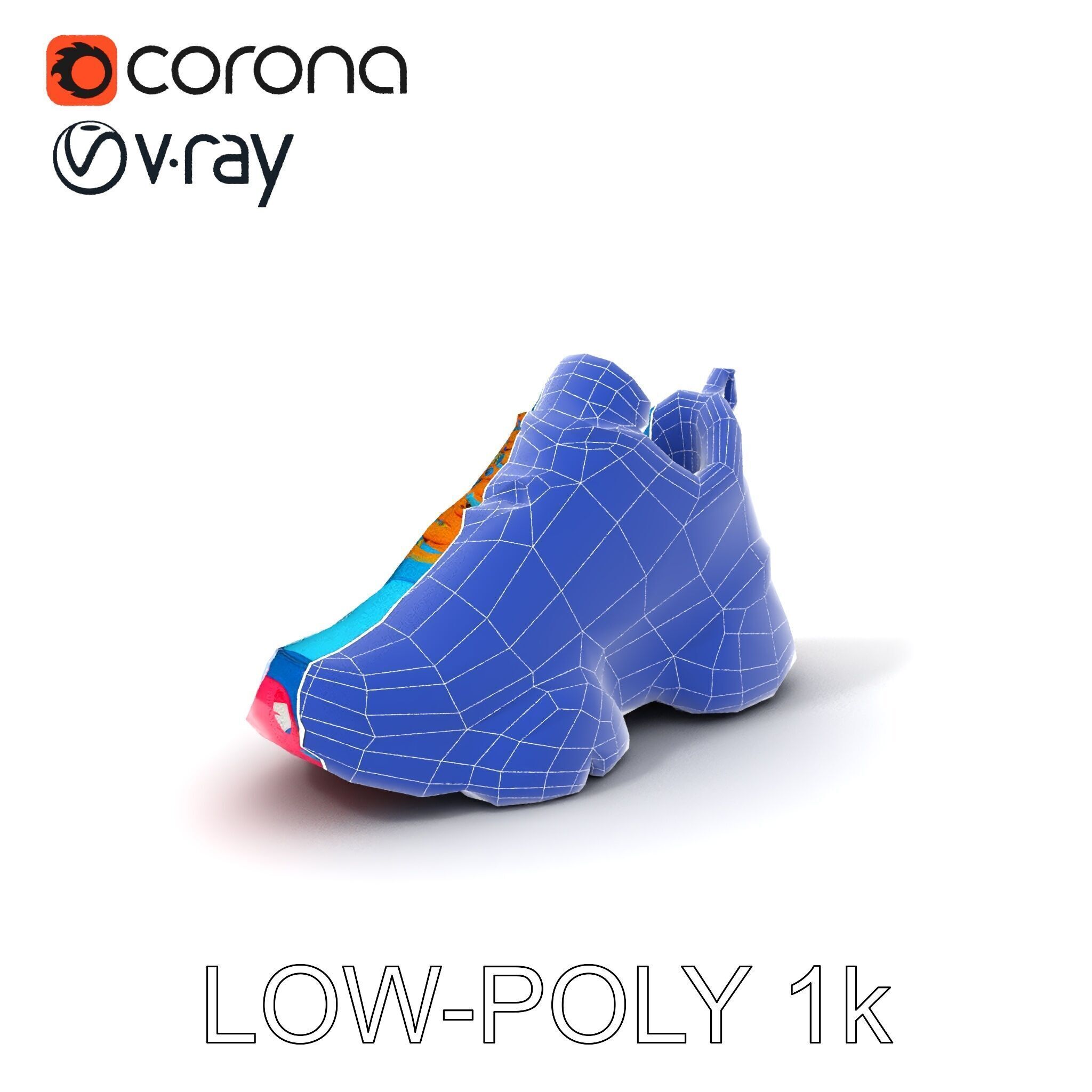 Colorful Sneaker Model Pack Low-poly 3D model_18