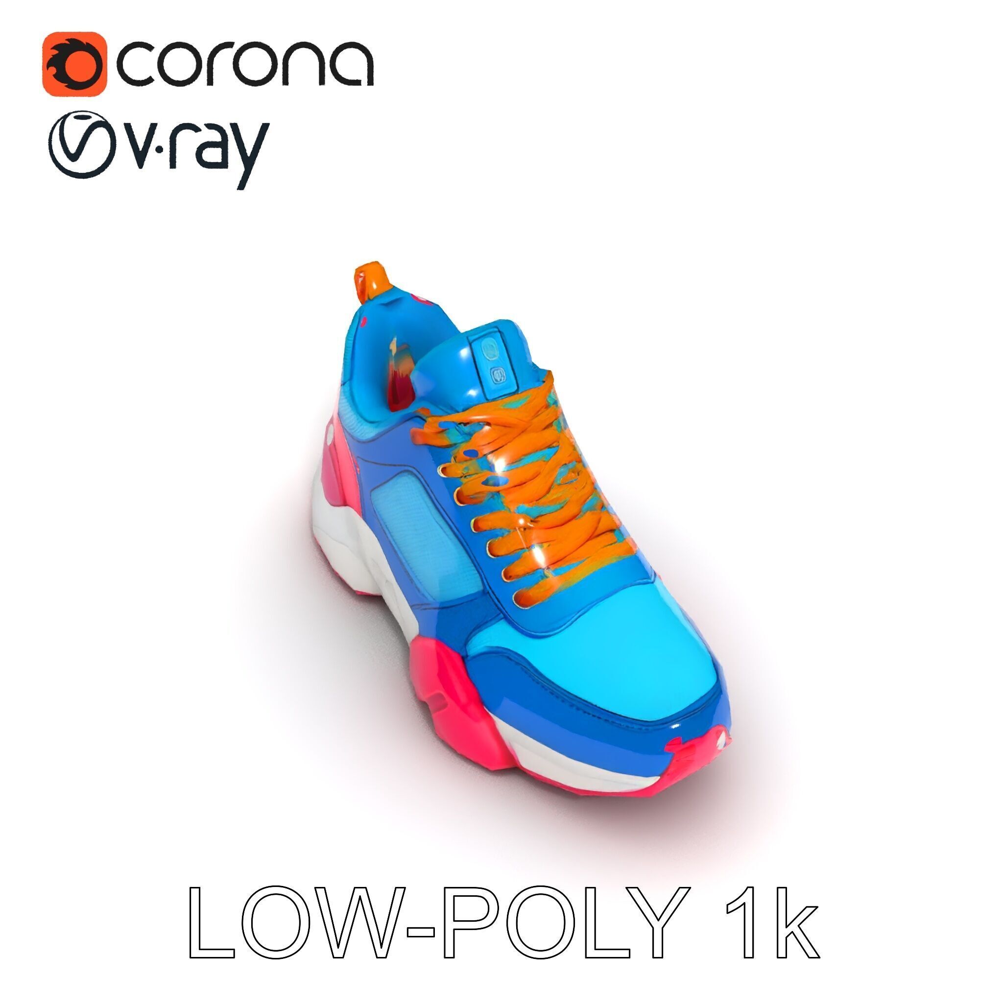Colorful Sneaker Model Pack Low-poly 3D model_35