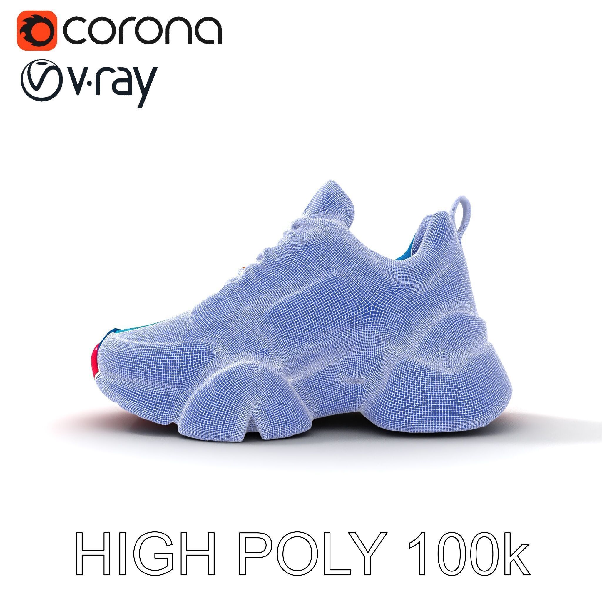 Colorful Sneaker Model Pack Low-poly 3D model_11