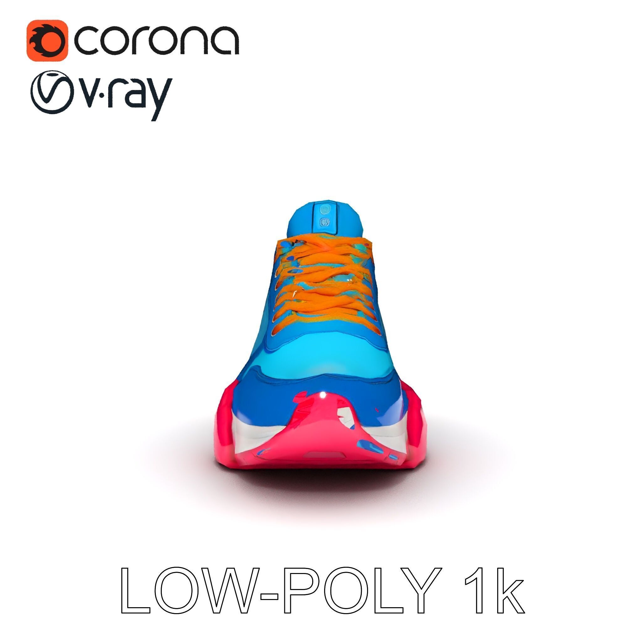 Colorful Sneaker Model Pack Low-poly 3D model_7