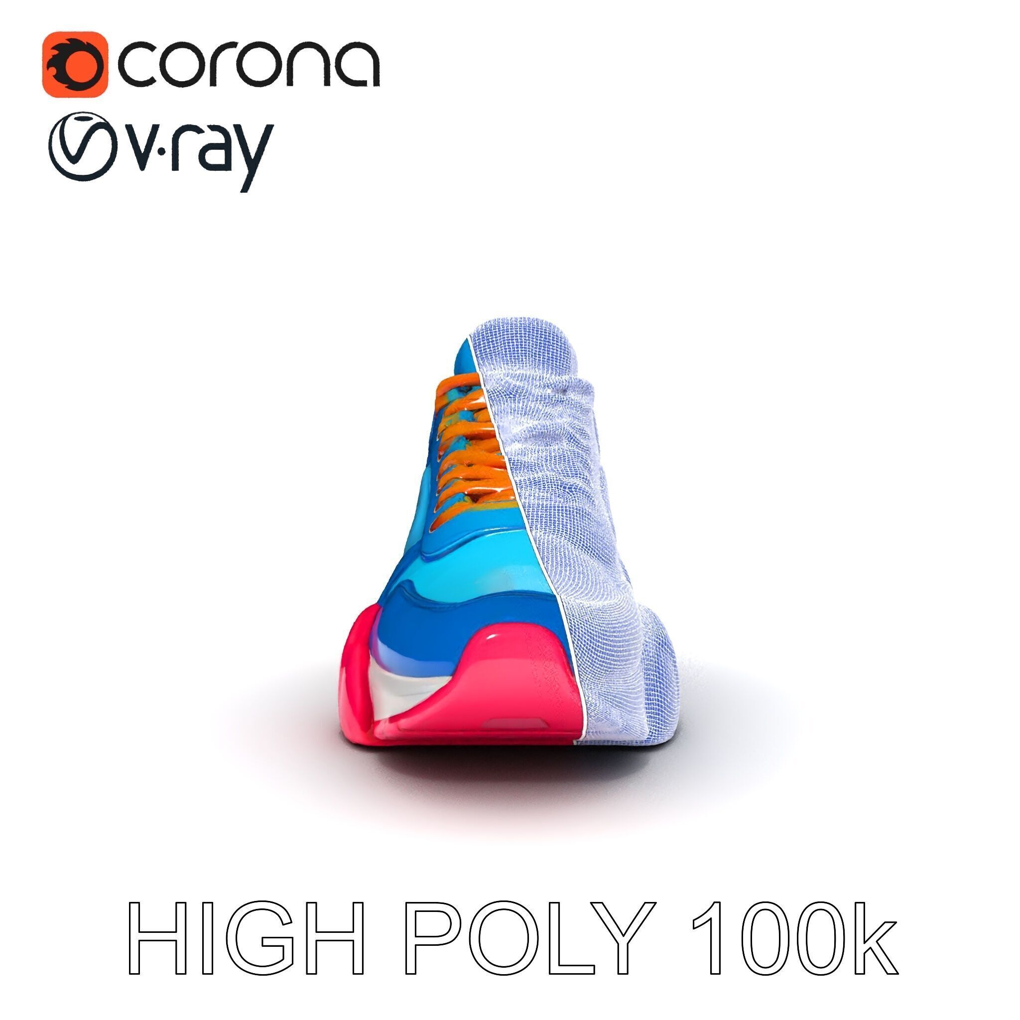Colorful Sneaker Model Pack Low-poly 3D model_30