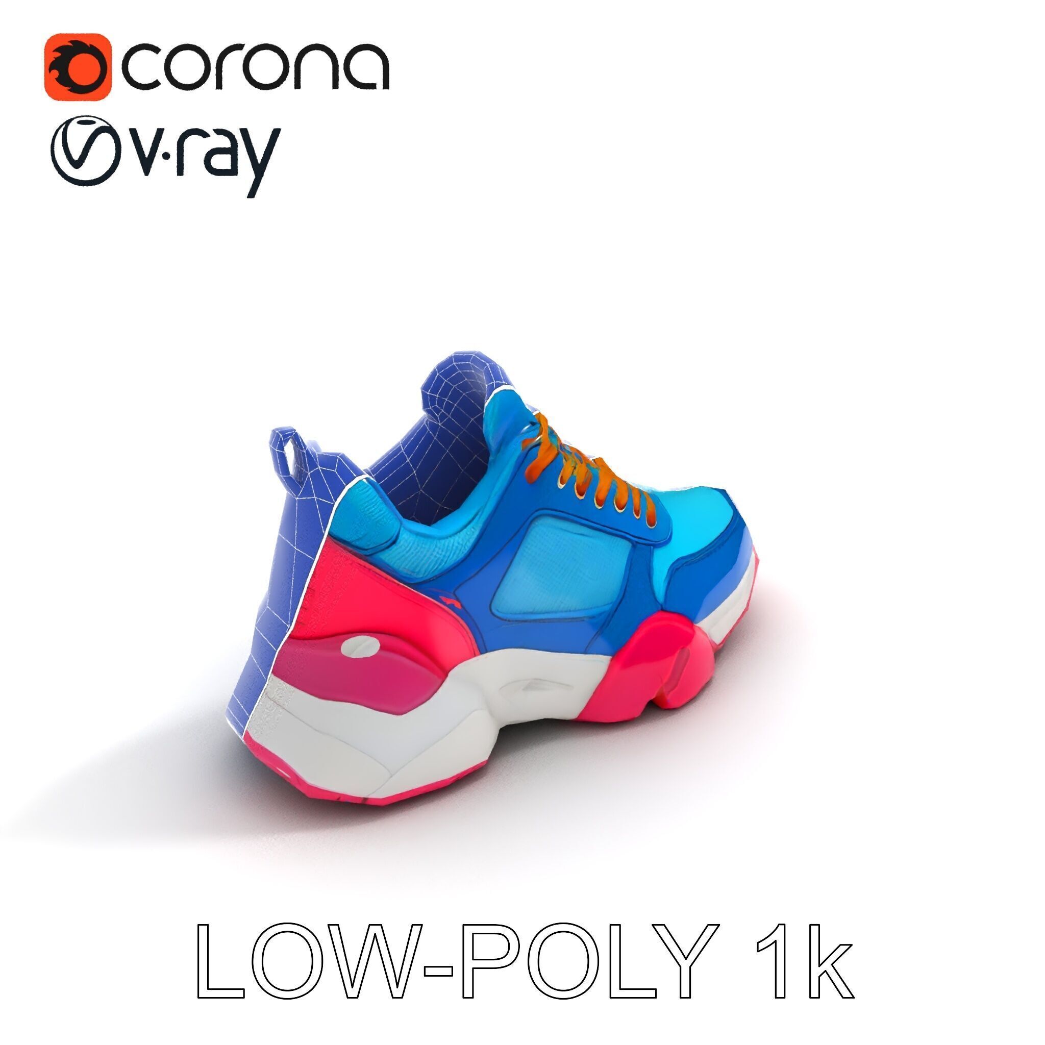 Colorful Sneaker Model Pack Low-poly 3D model_21