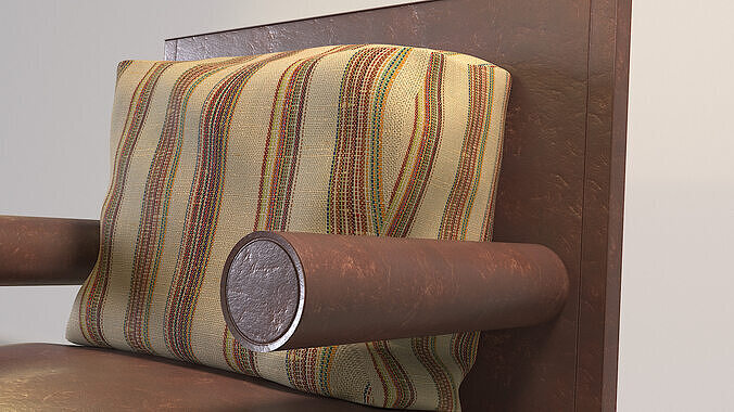 Modern Leather Armchair 3D model 5