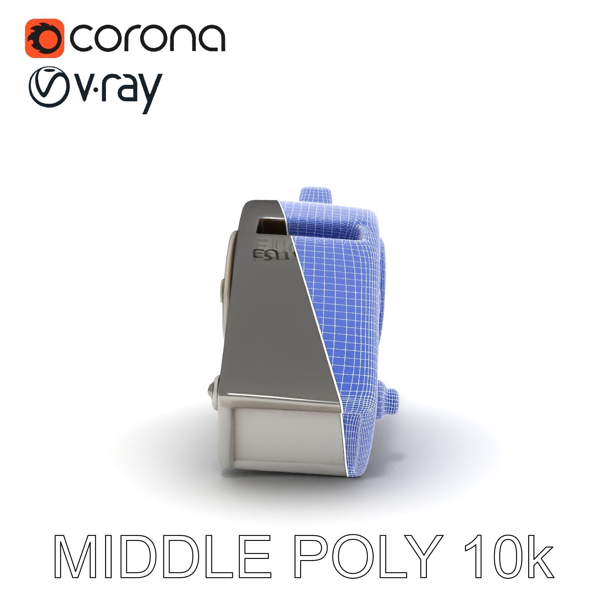 Metallic Whistle D Model Pack Low-poly 3D model_21