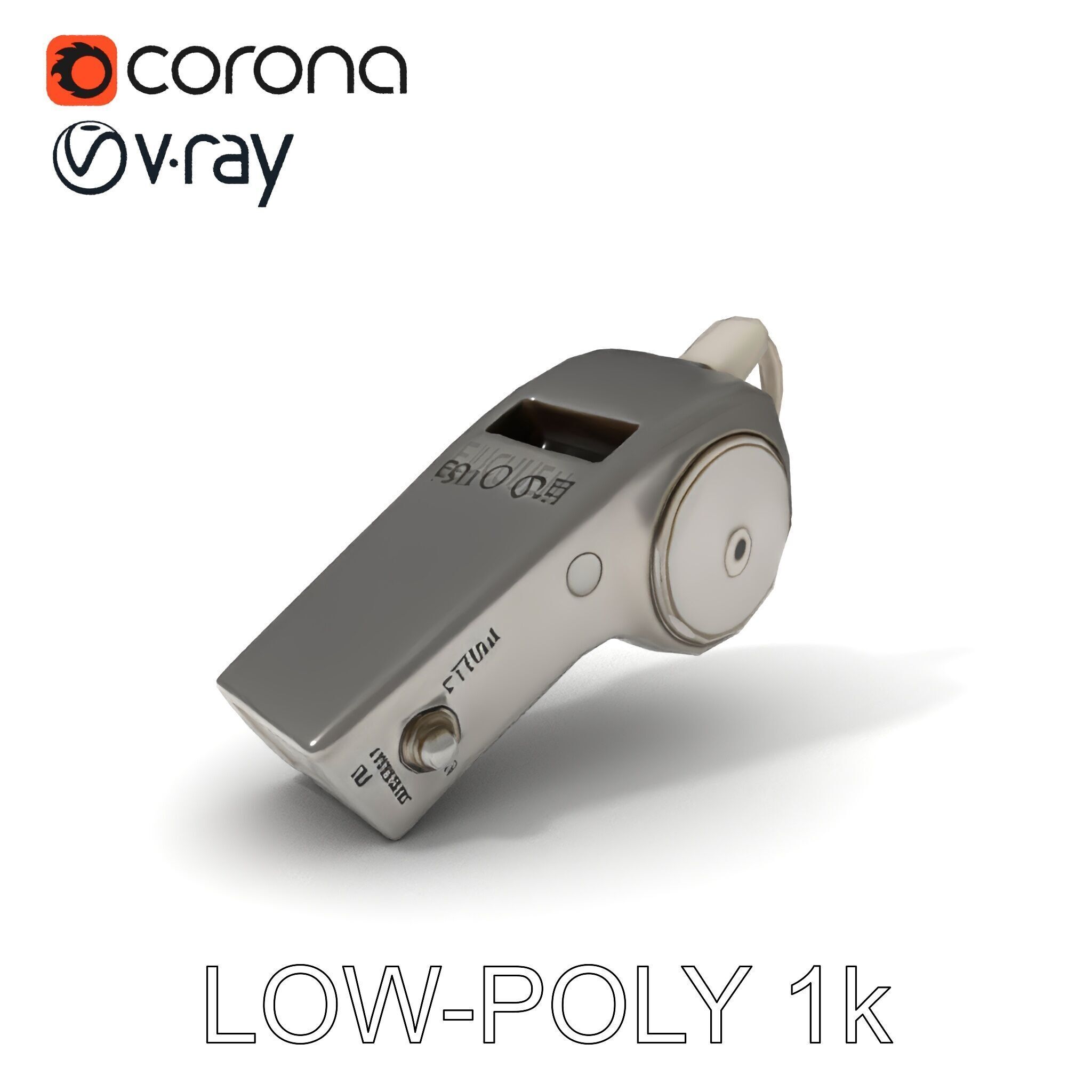 Metallic Whistle D Model Pack Low-poly 3D model_24