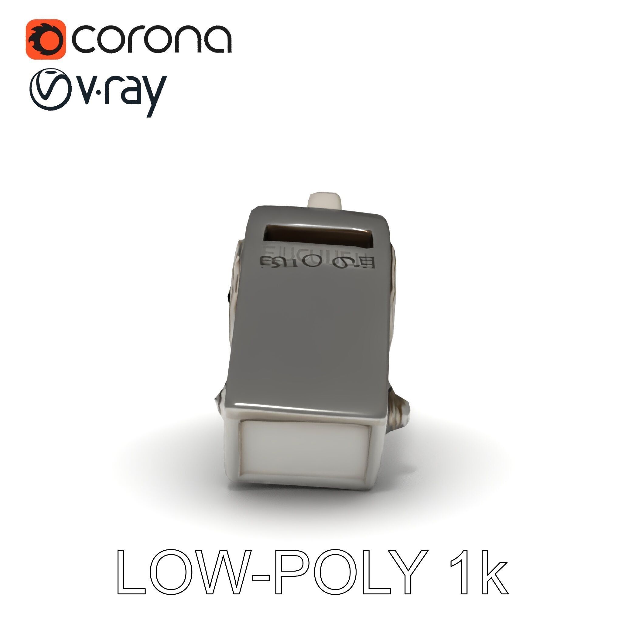 Metallic Whistle D Model Pack Low-poly 3D model_10