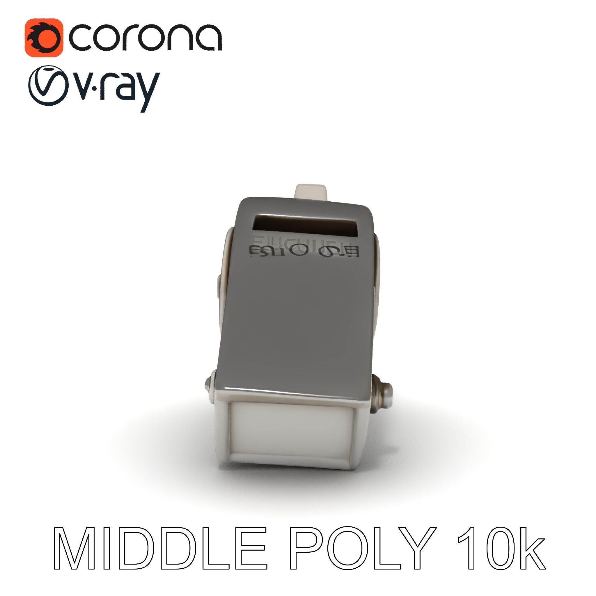 Metallic Whistle D Model Pack Low-poly 3D model_19