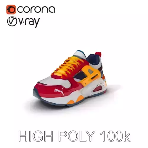 Vibrant Athletic Sneaker D Model Pack