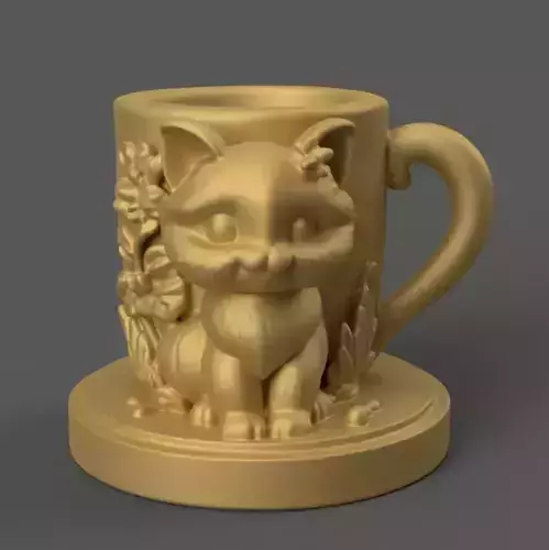 Adorable Cat planter candy container urn candle holder 1