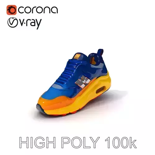 Colorful Sports Sneaker D Model Pack