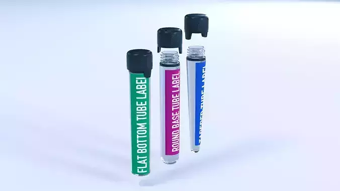 Plastic Package Tubes with Labels