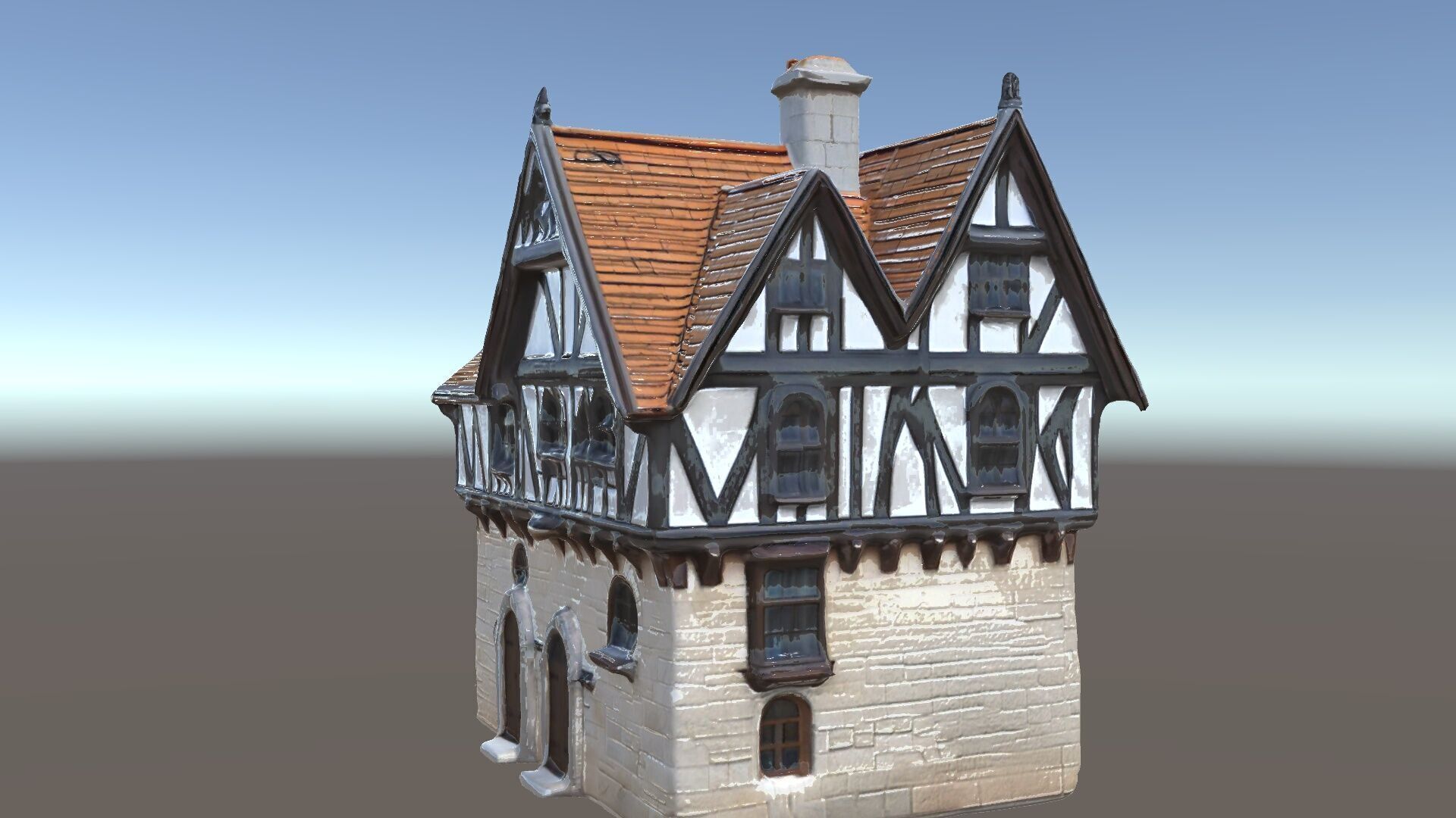Tudor House Architectural Model Pack Low-poly 3D model_5